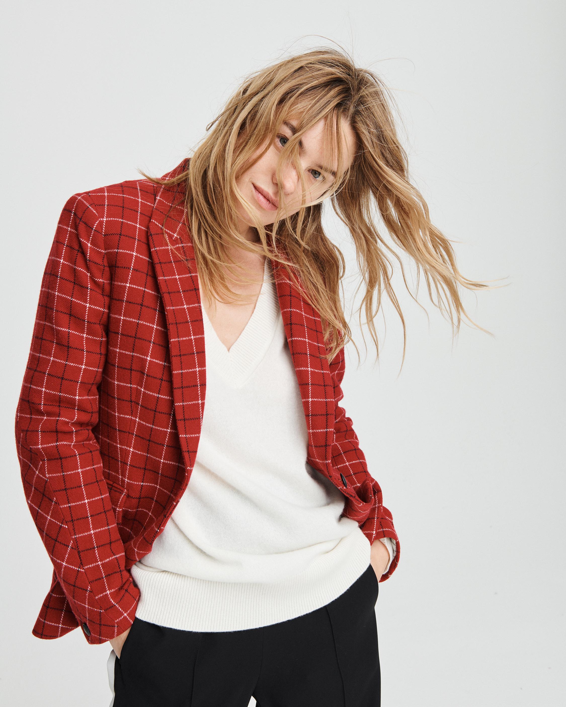 checked ladies blazer