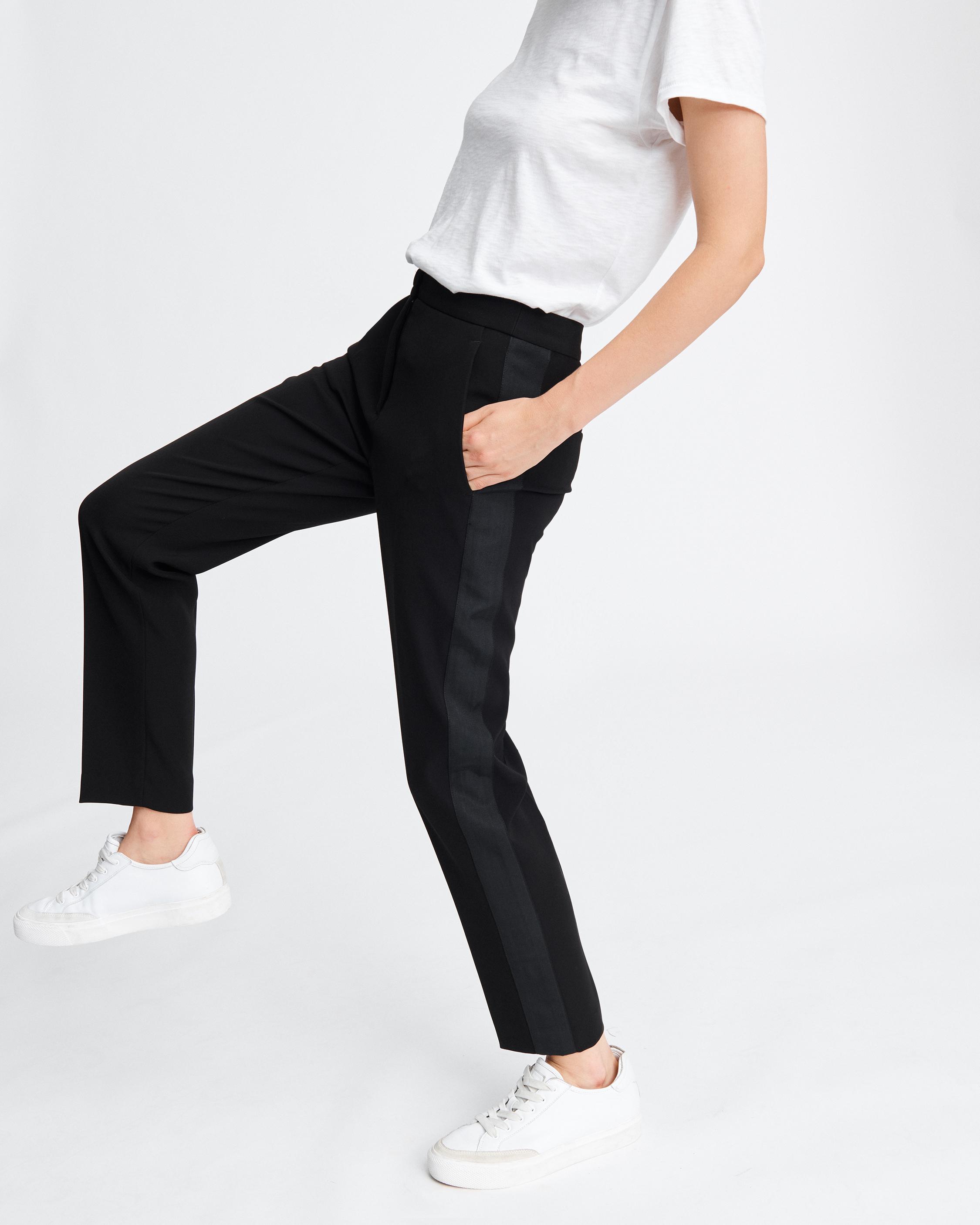 black side stripe pants