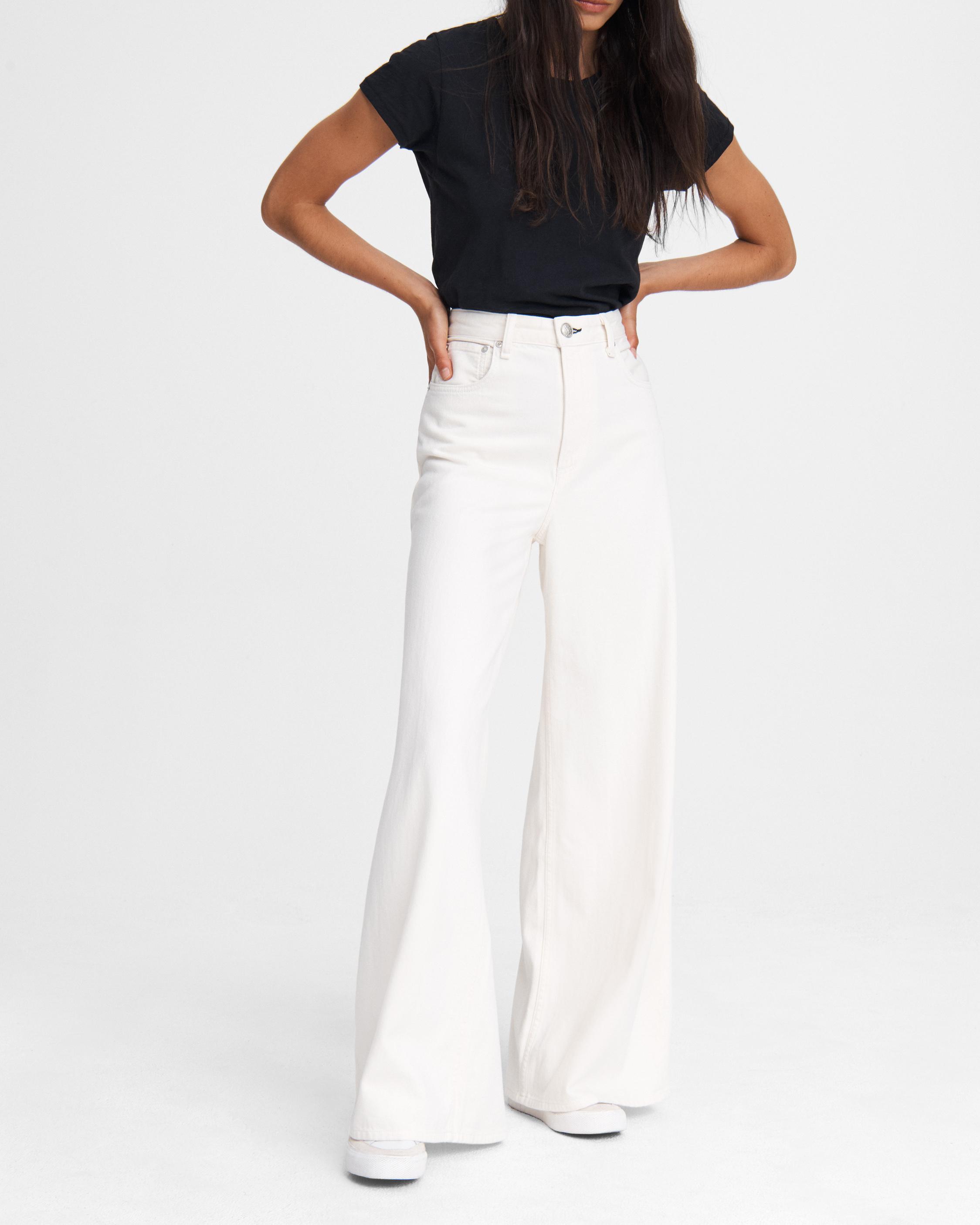 Ruth Super Highrise Ultra Wide Leg Ecru Women Jeans rag & bone