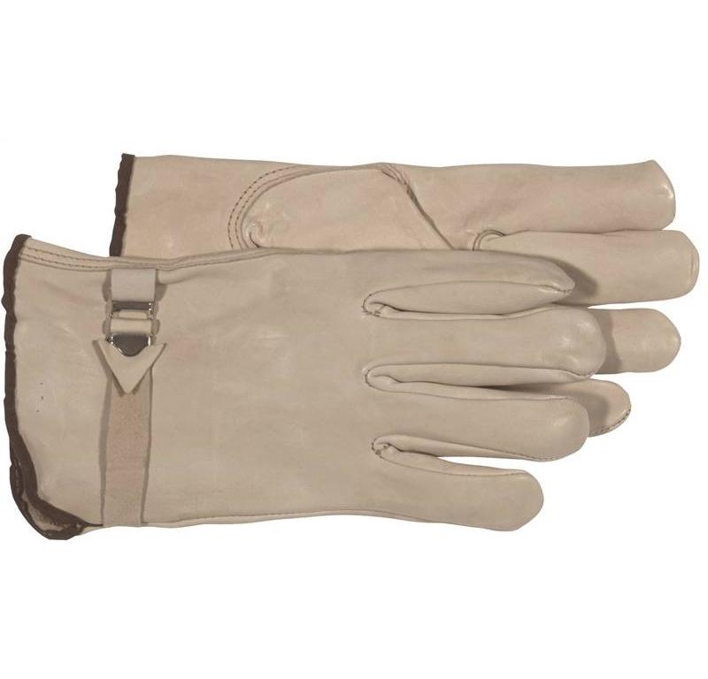 GLOVES PRP GENL CTD L LATEX RBR BL/WHT