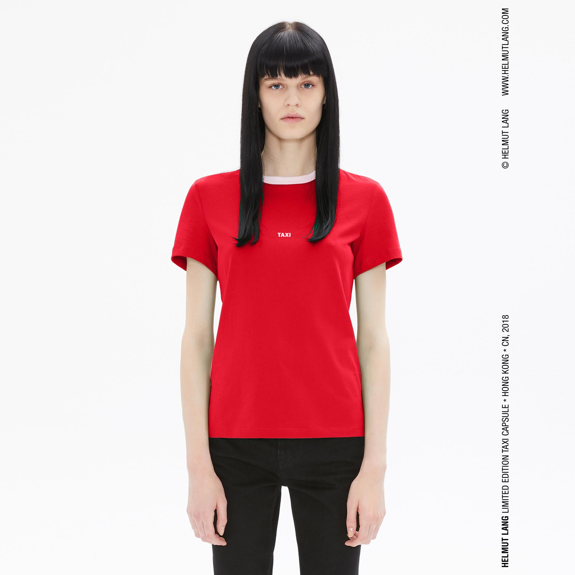 red helmut lang shirt