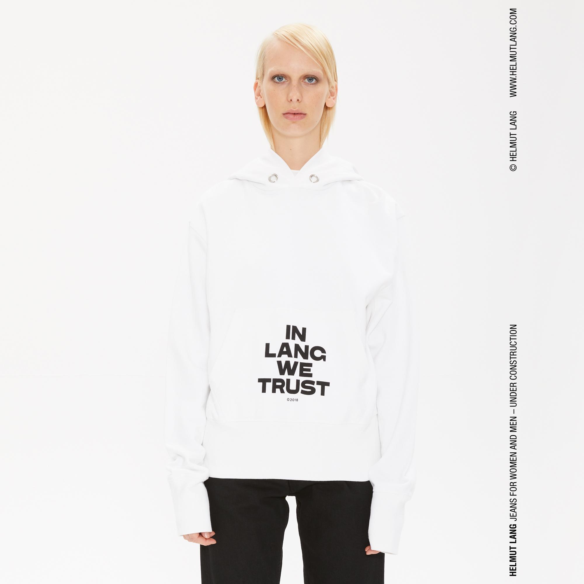 white helmut lang hoodie