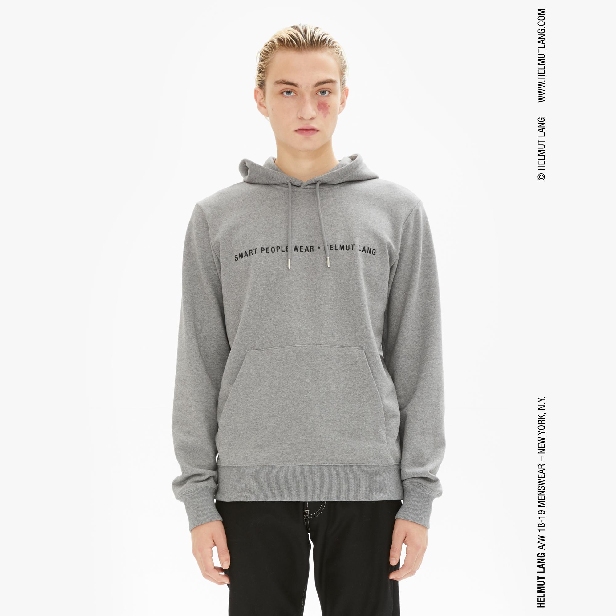 smart people wear helmut lang hoodie