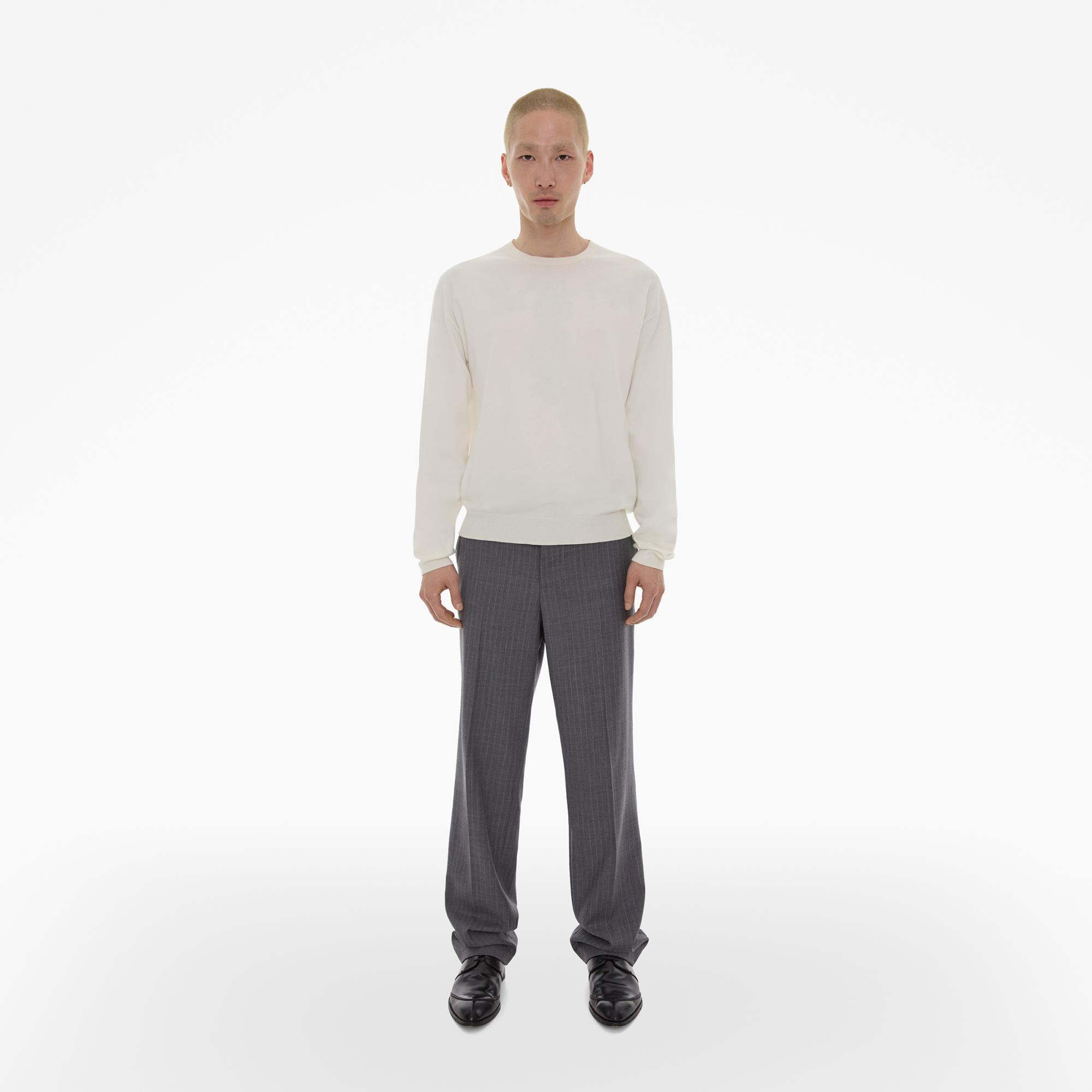 Shop Helmut Lang Seamed Sweater In Ivory