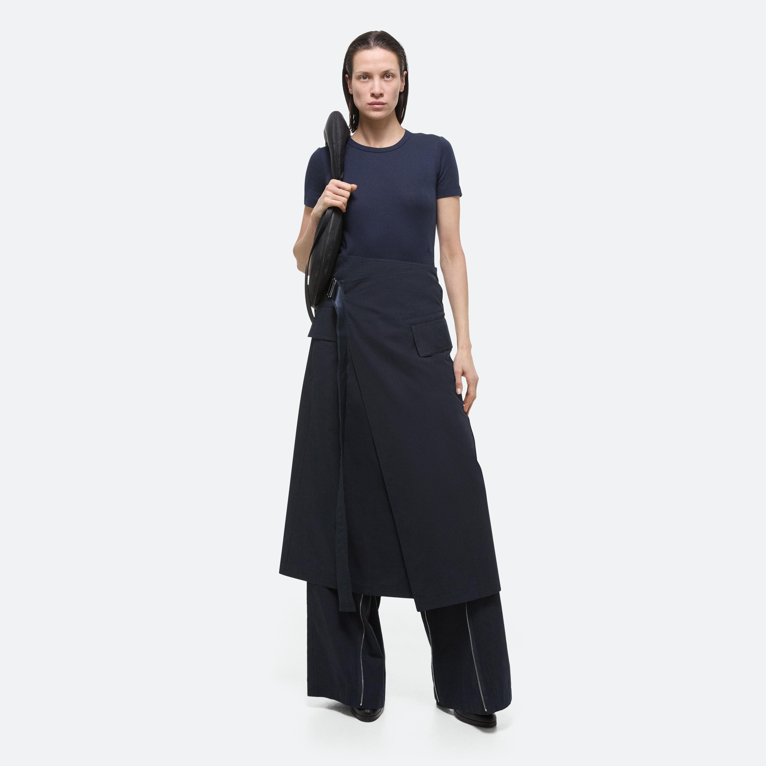 Helmut Lang Shrunken Tee In Navy