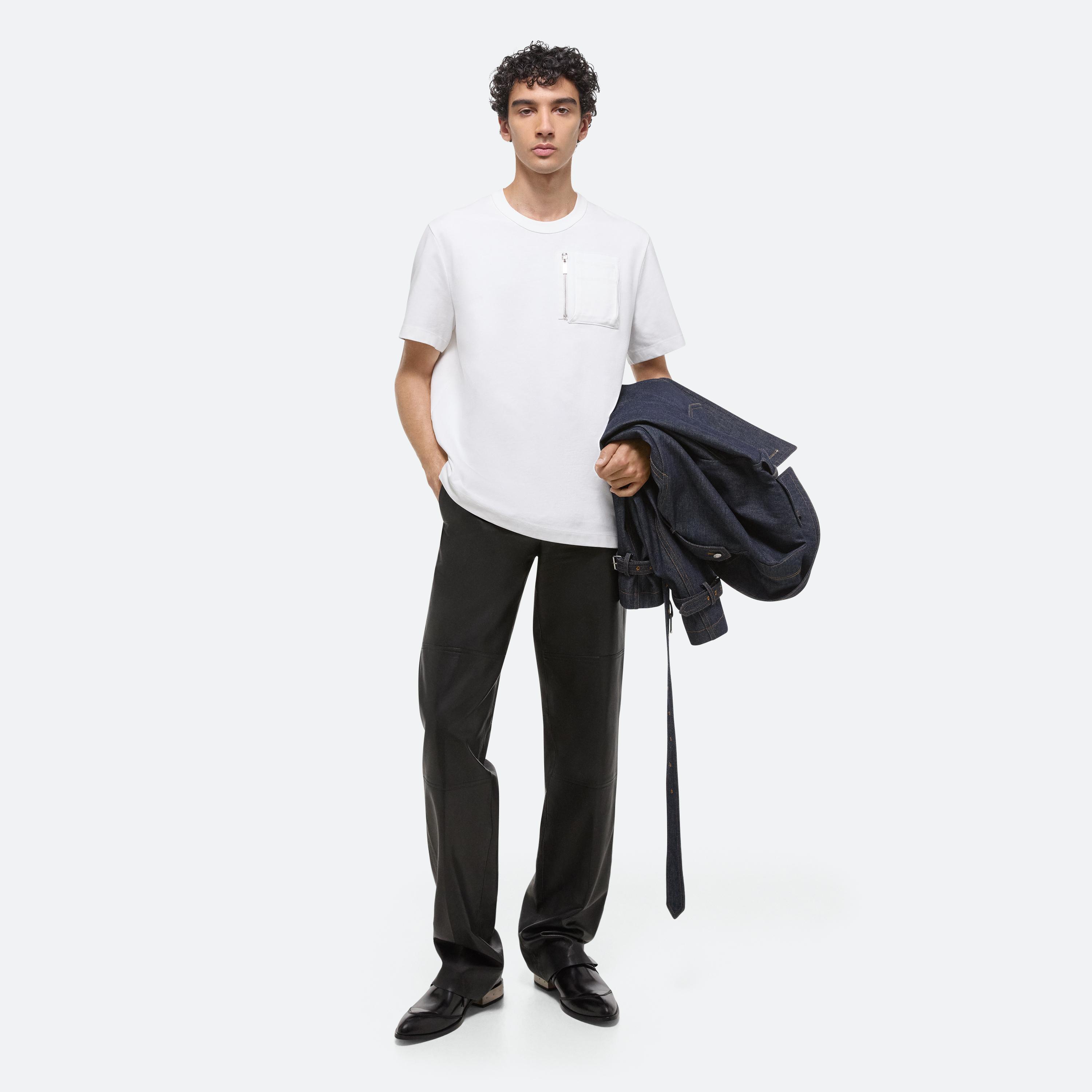 Shop Helmut Lang Utility Pocket Tee In White