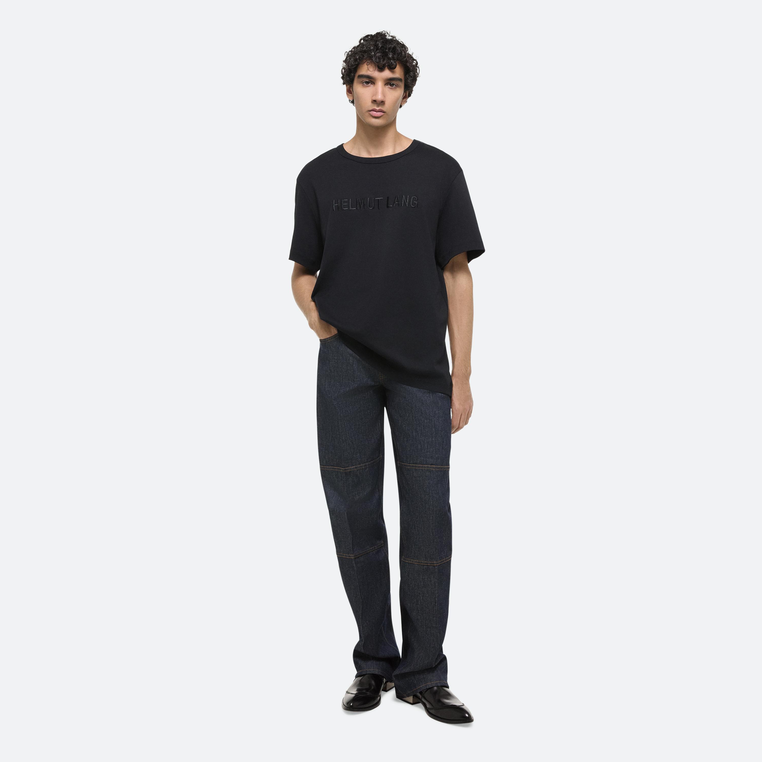 Shop Helmut Lang Logo Tee In Black