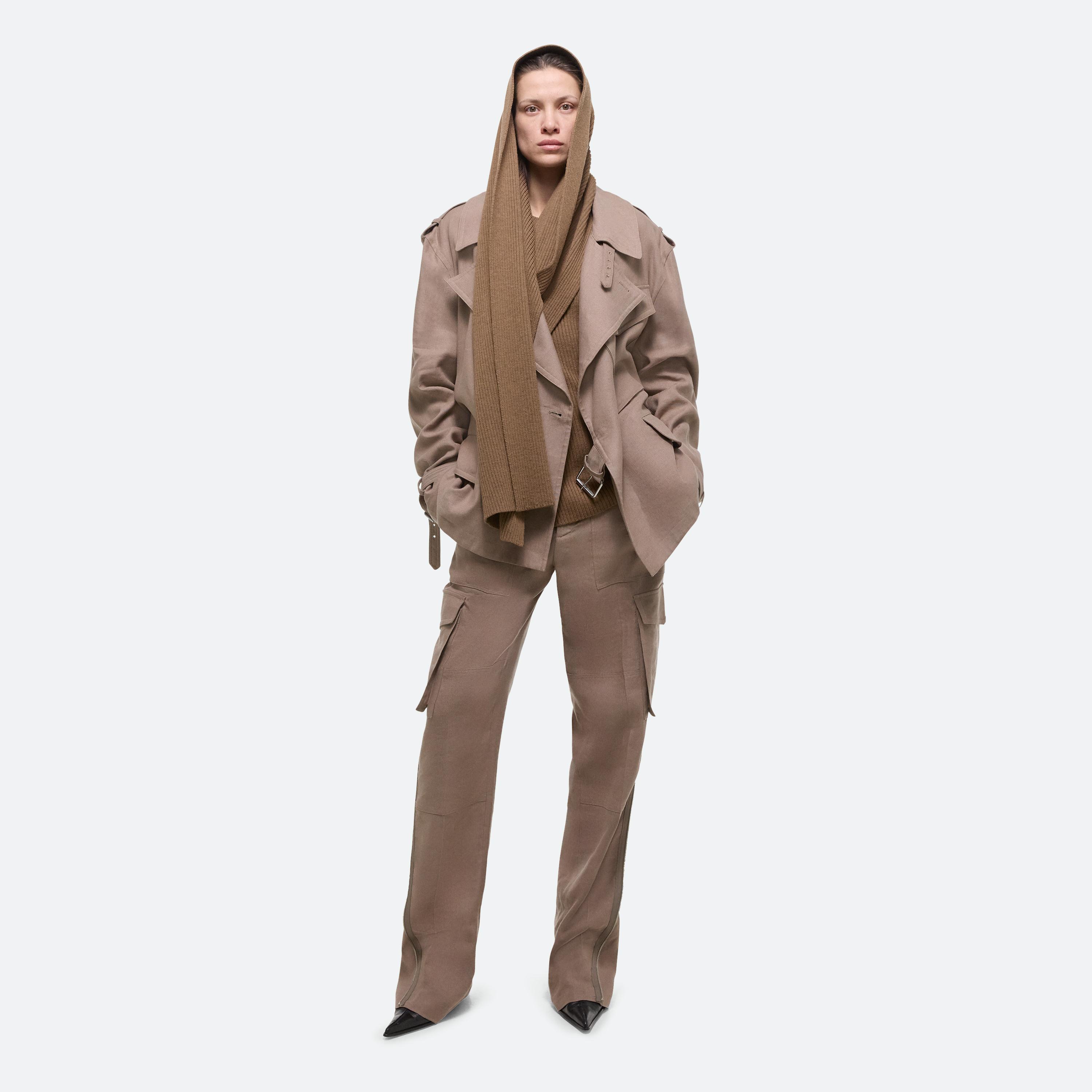 Shop Helmut Lang Rider Trench Jacket In Driftwood