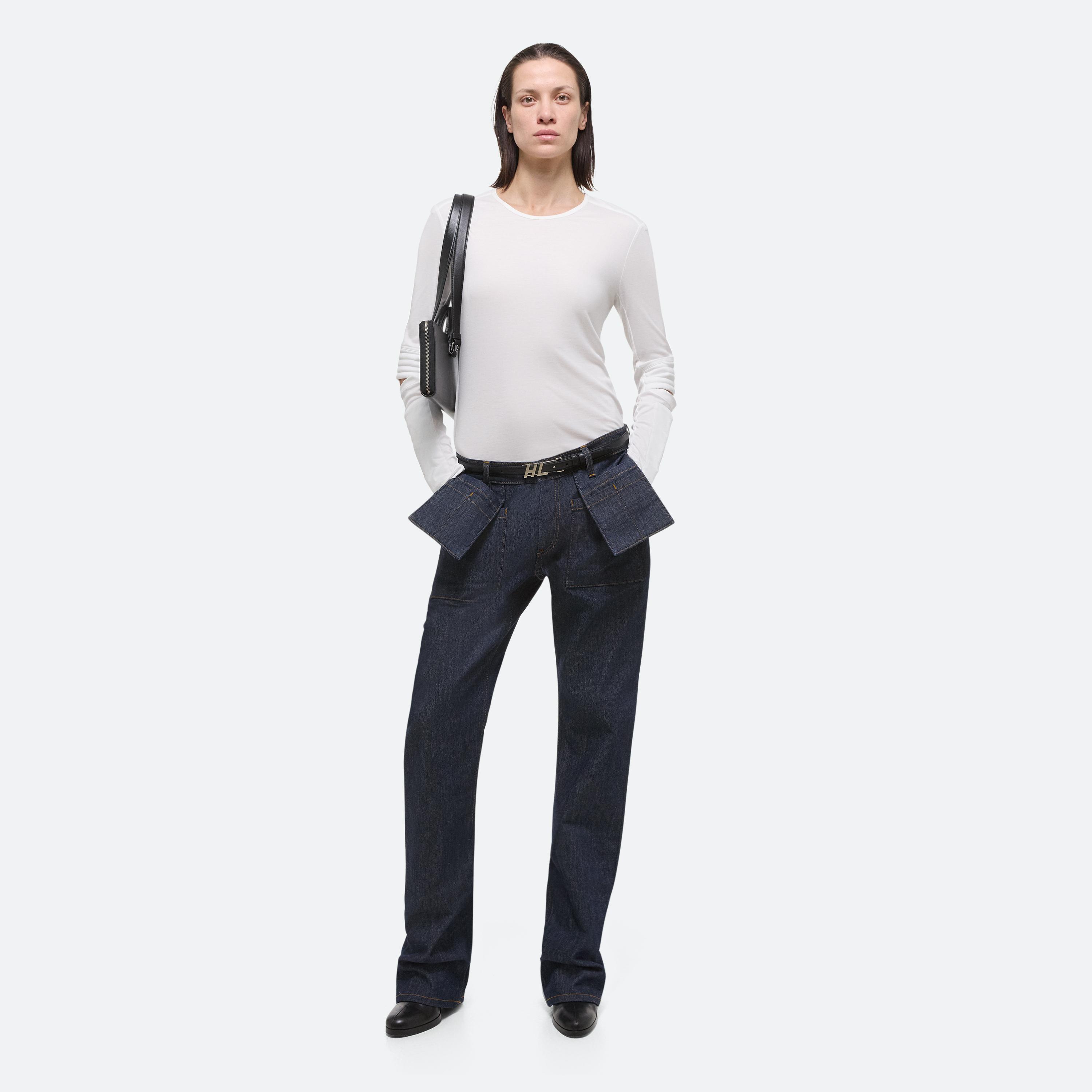 Shop Helmut Lang Utility Jean In Raw Indigo