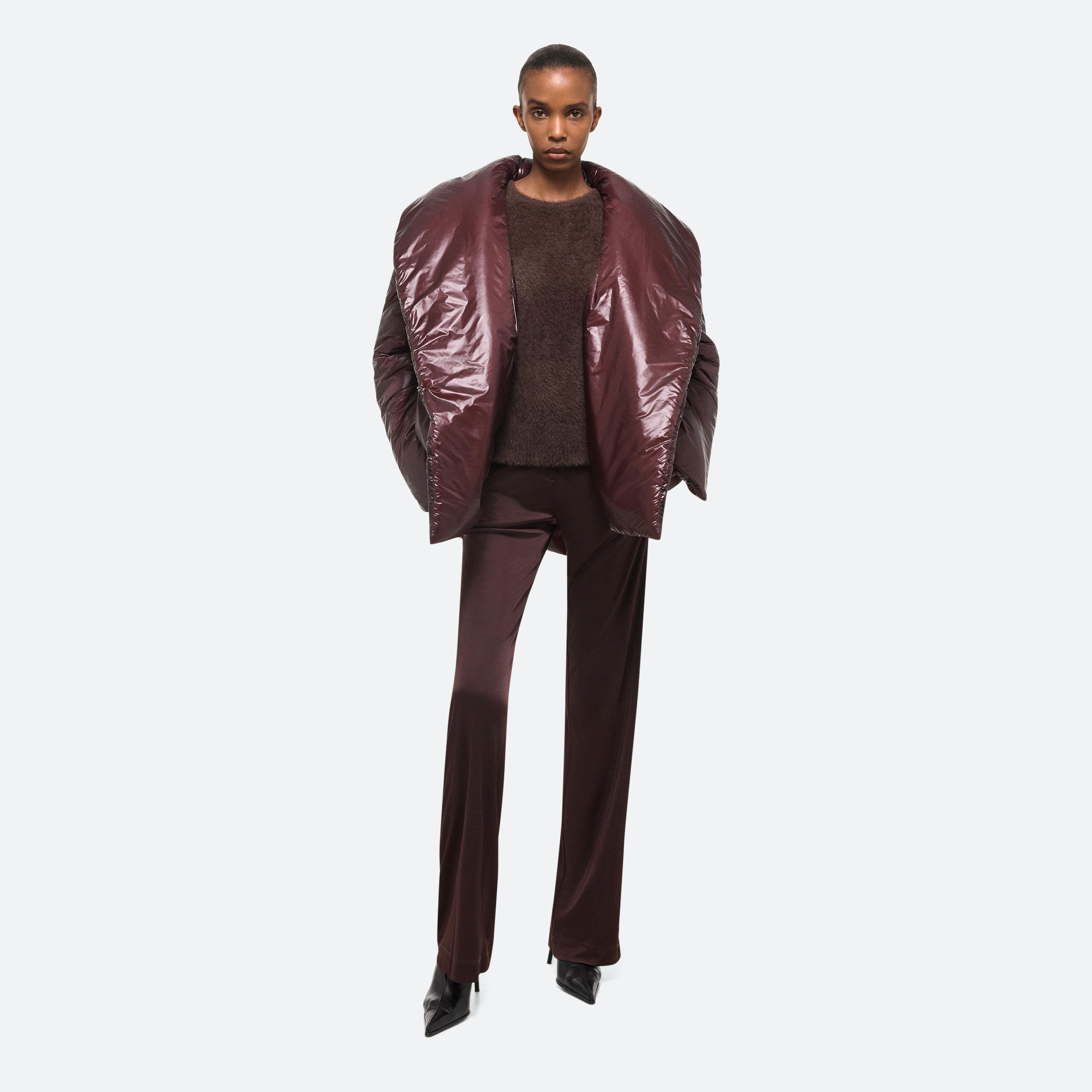 Helmut Lang Apex Cocoon Puffer Jacket In Burgundy