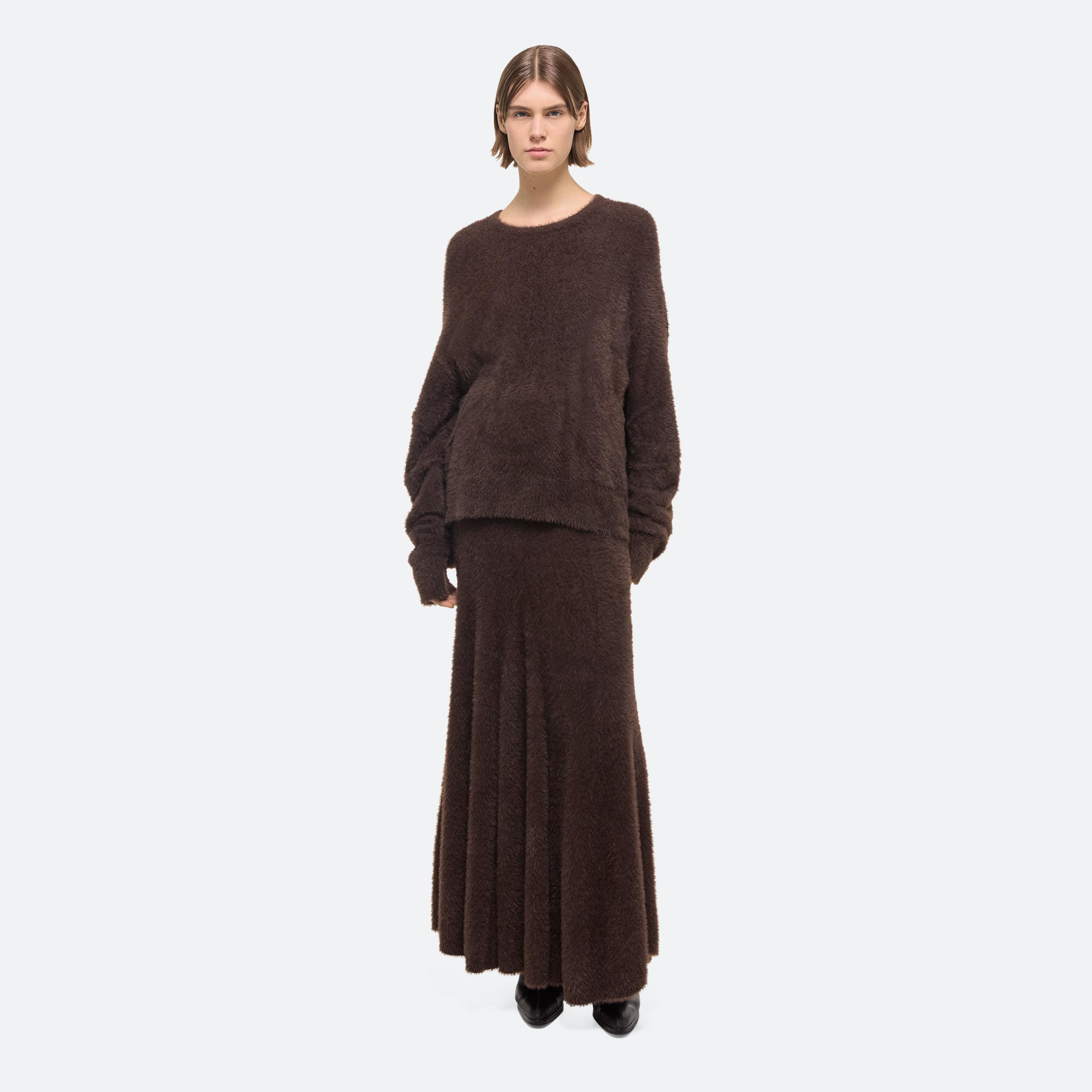 Shop Helmut Lang Eyelash Apex Sweater In Espresso