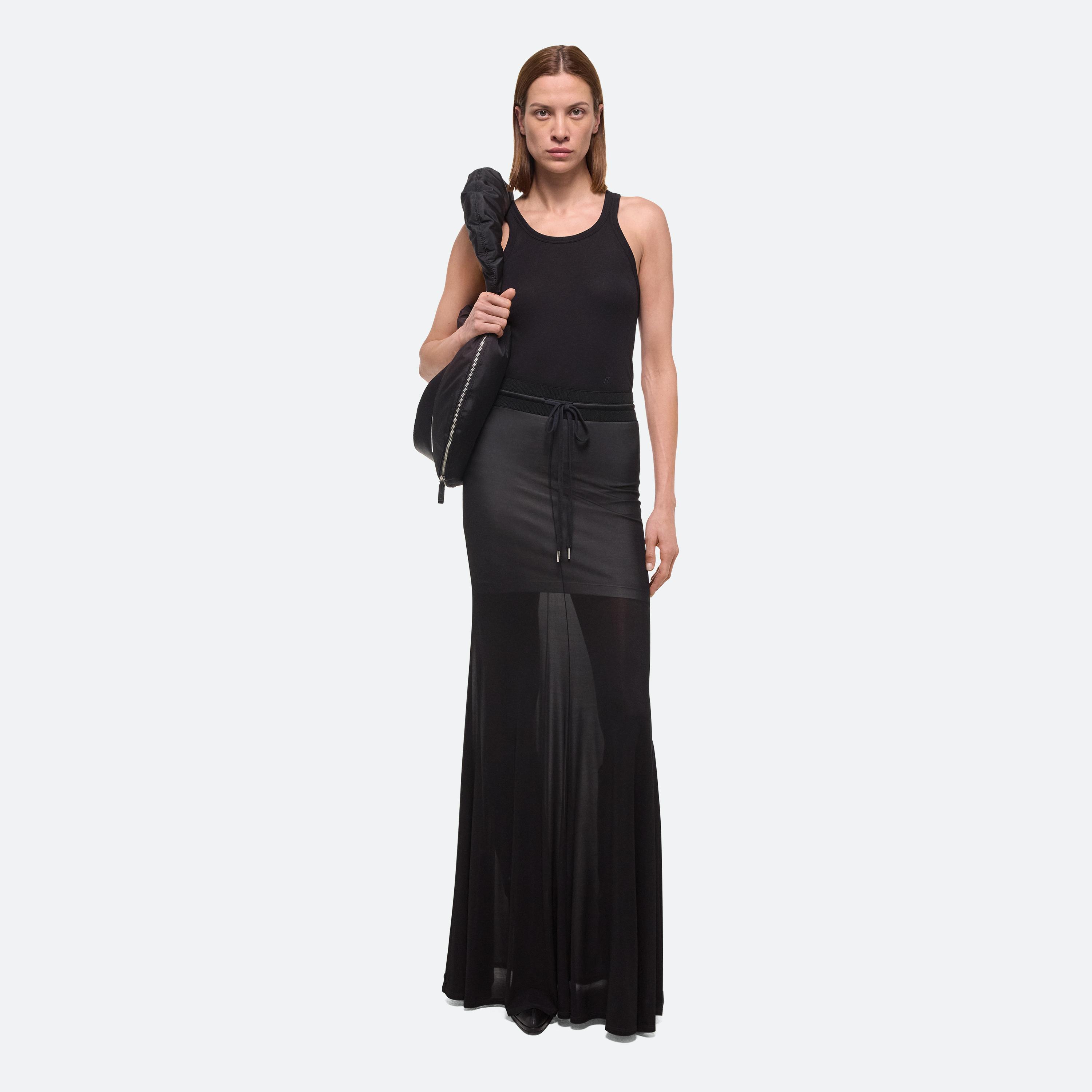 Shop Helmut Lang Hosiery Maxi Skirt In Black