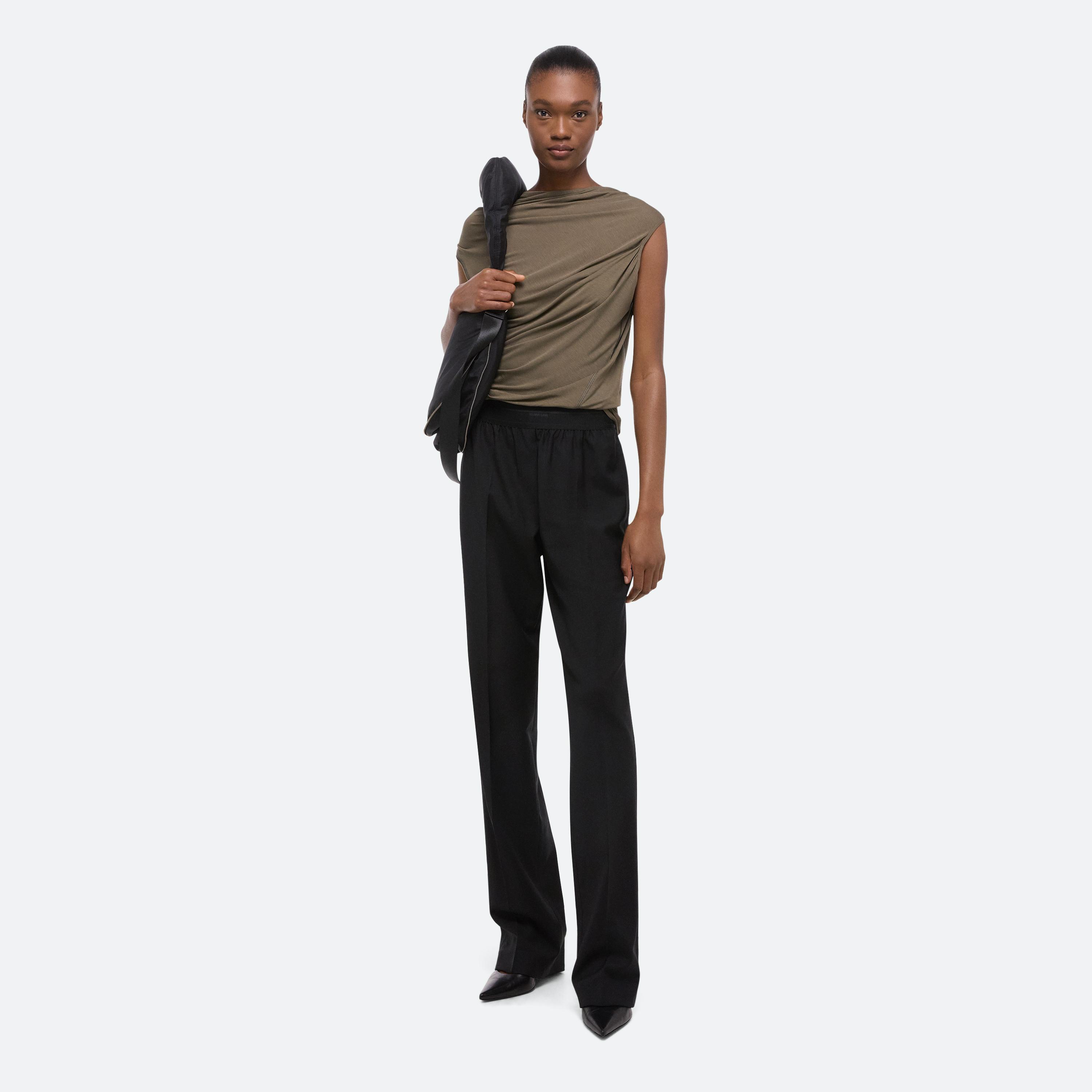Helmut Lang Seamed Bootcut Pant In Black