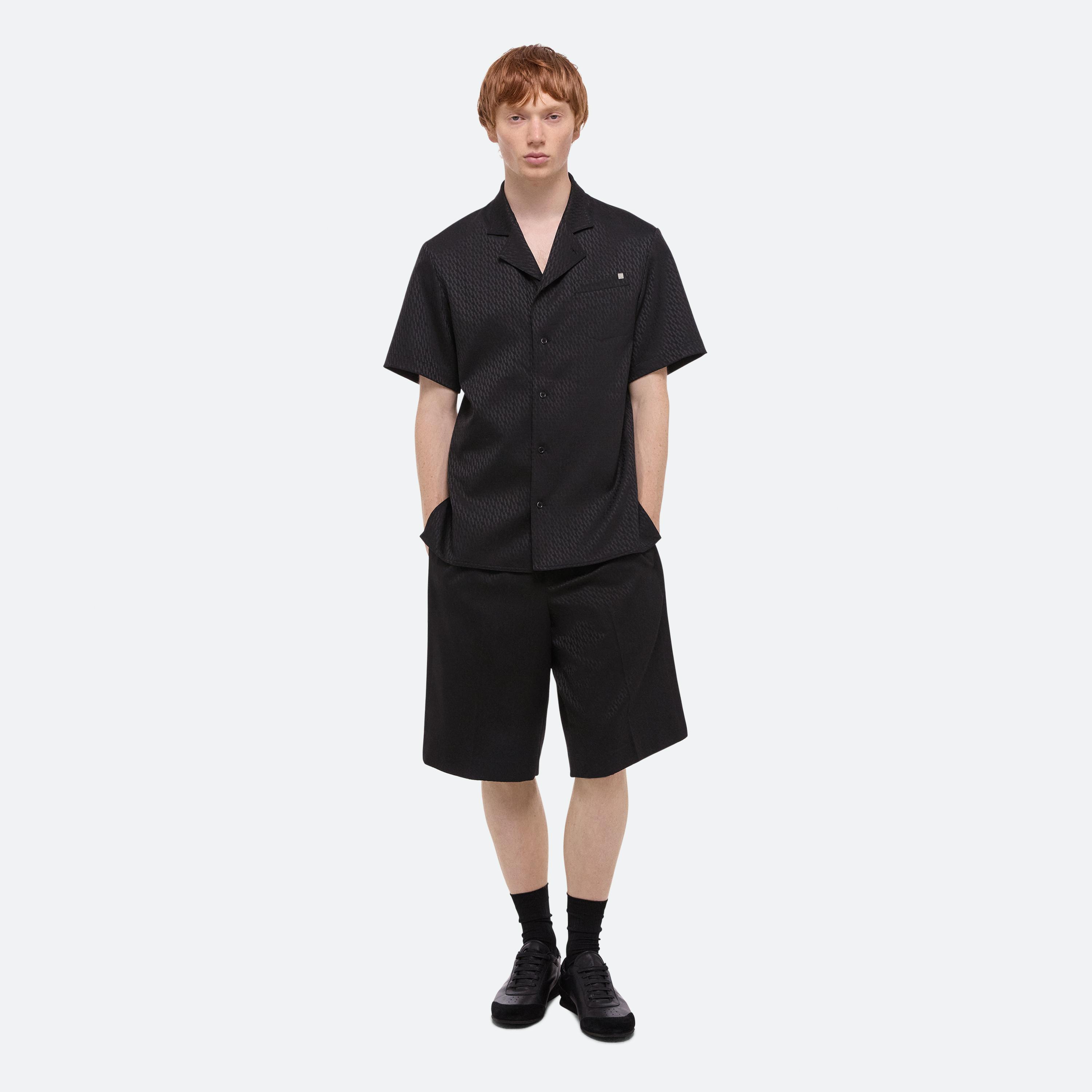 Helmut Lang Modest Jacquard Shirt In Black