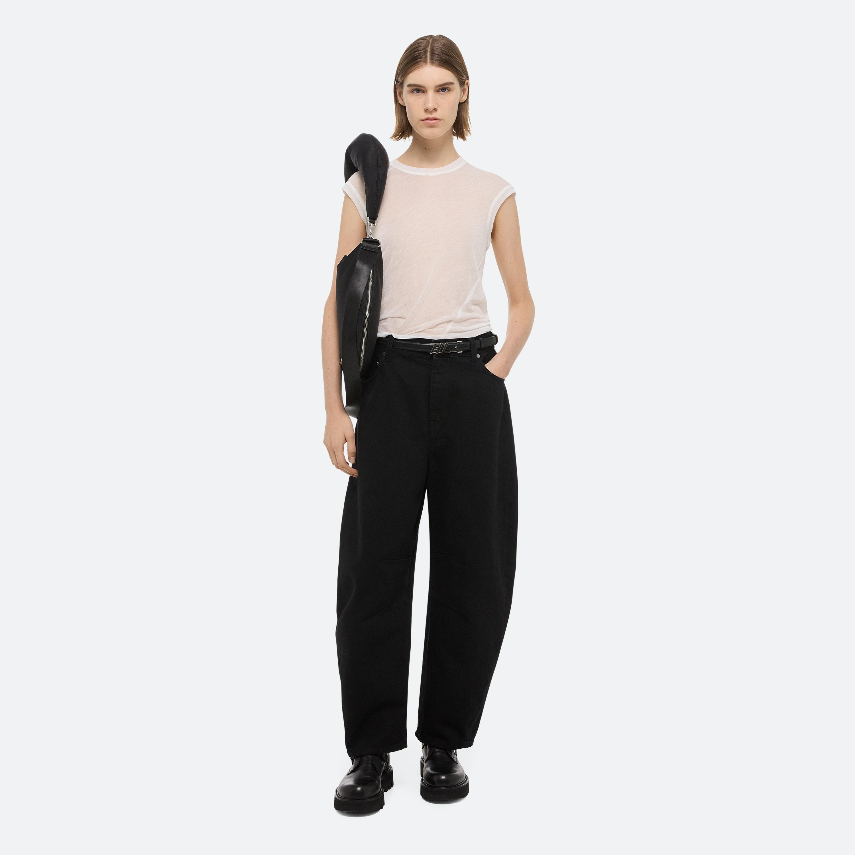 Helmut Lang Twisted Sheer Tee In White