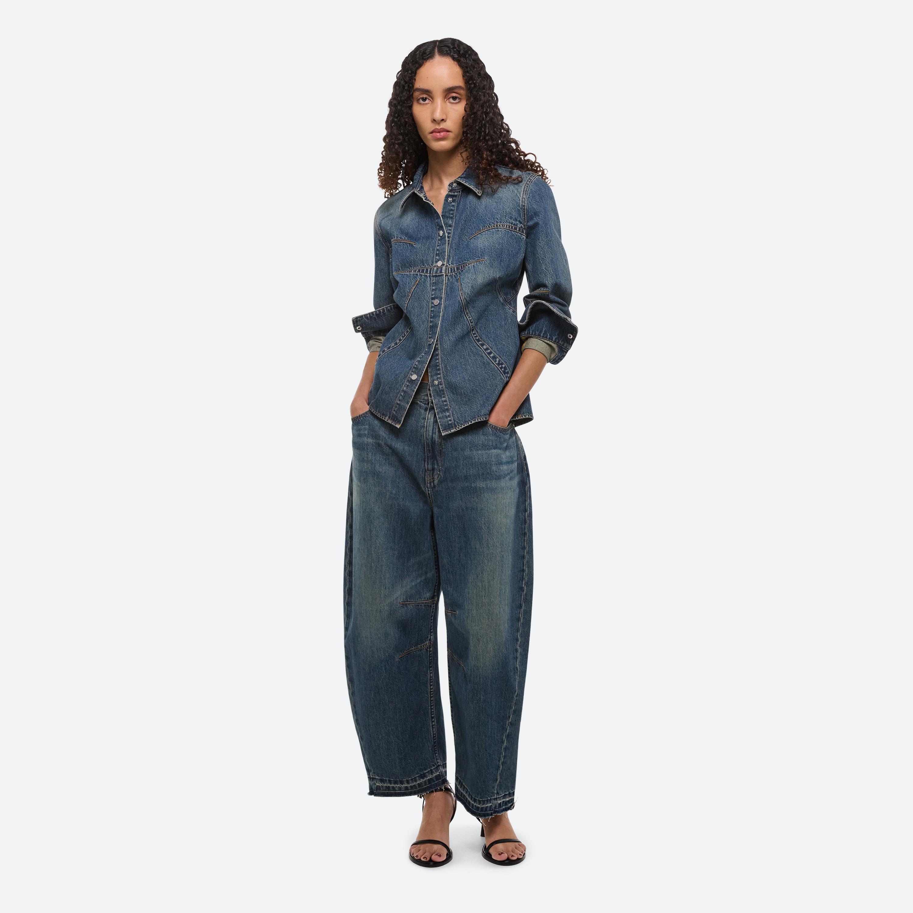 Helmut Lang Denim Bustier Shirt