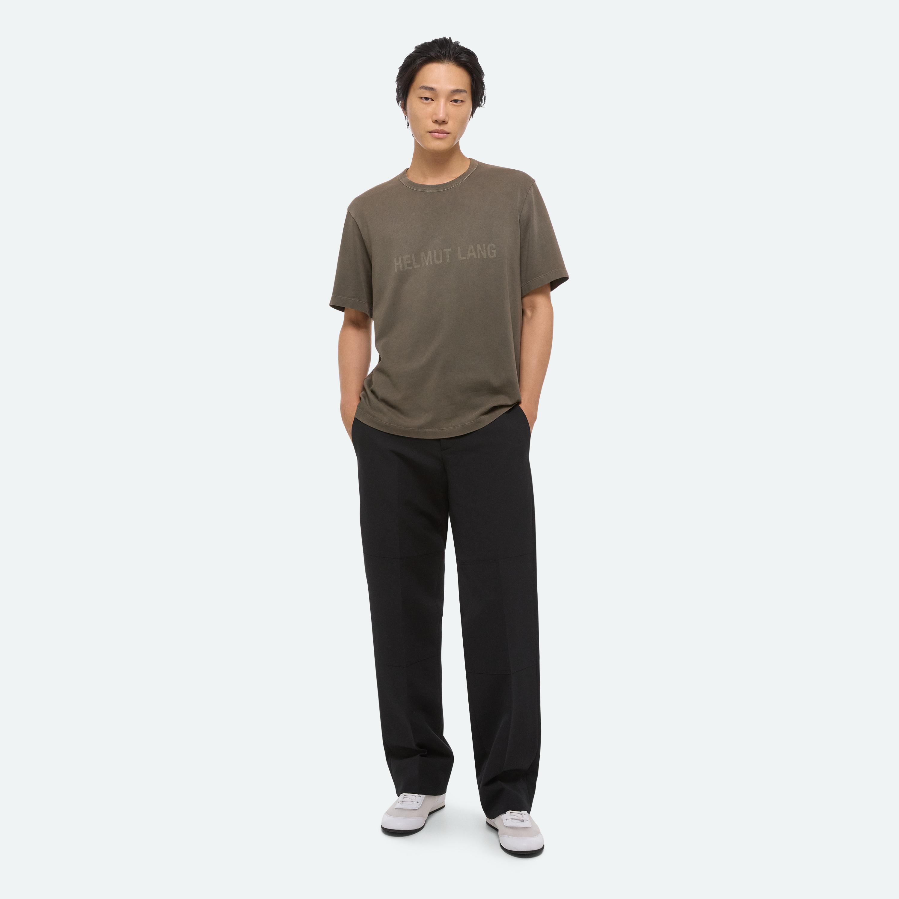 Helmut Lang Laser Logo Tee In Green
