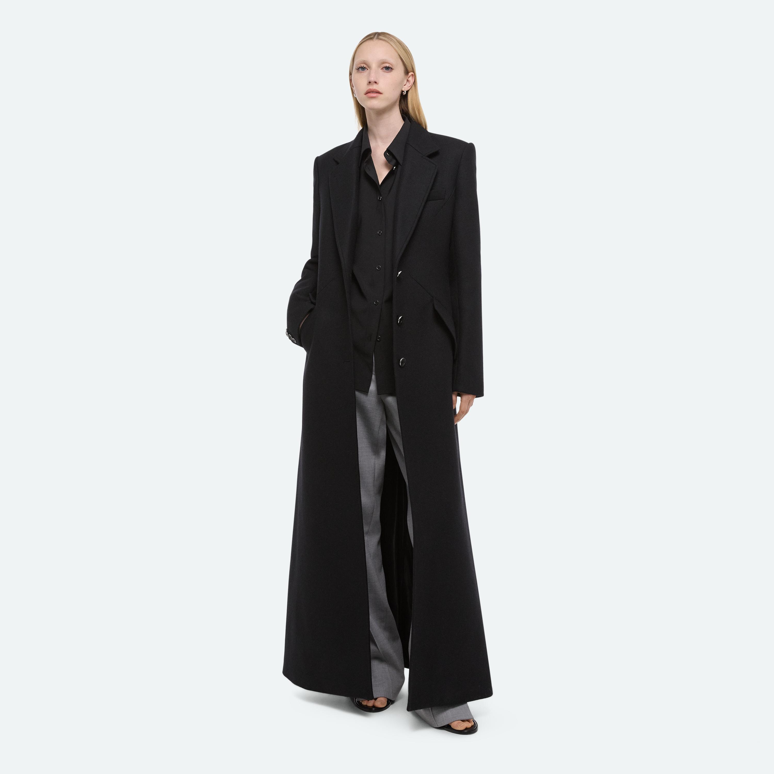 Helmut Lang Apex Sculpted Coat In Black