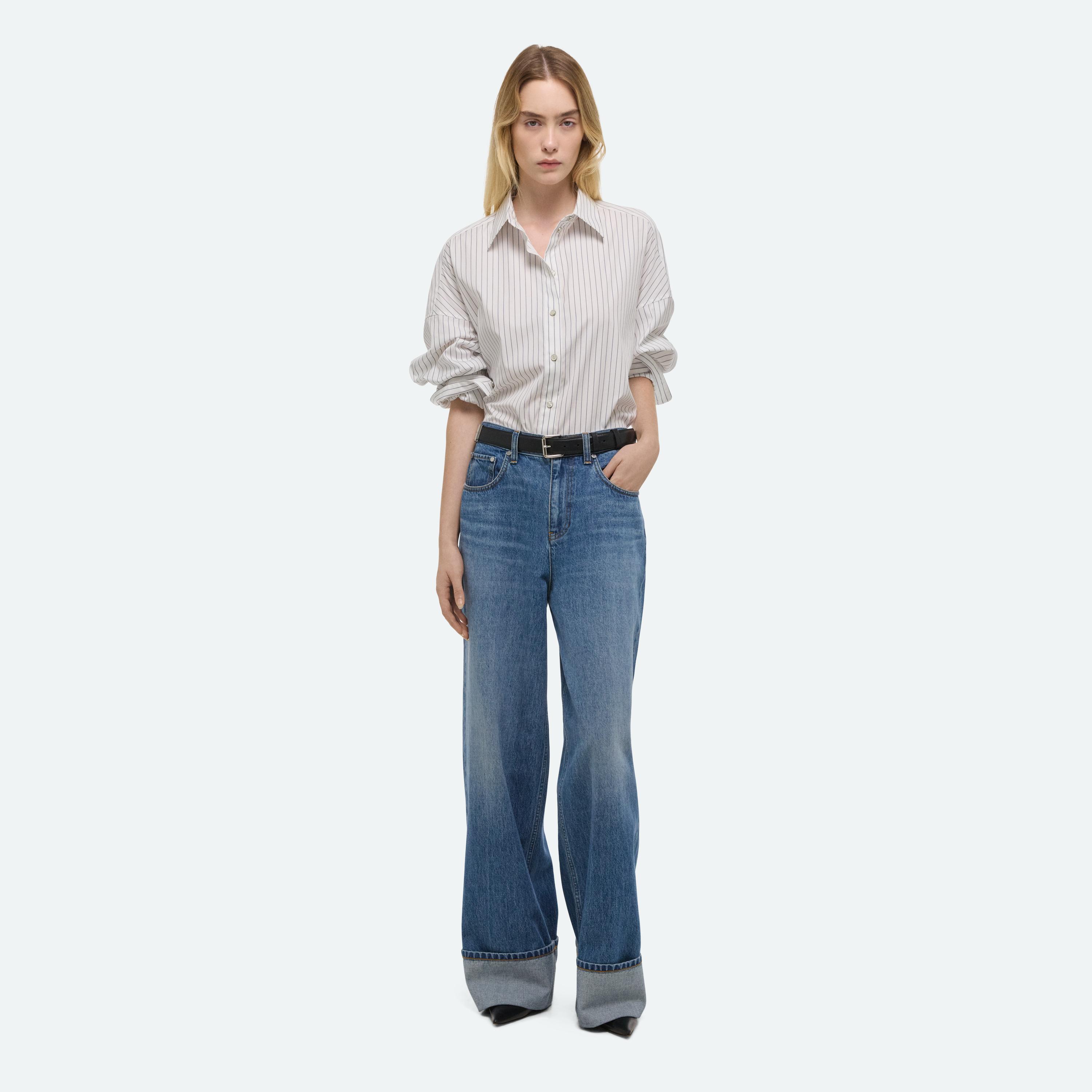 Helmut Lang Low-rise Drop Jeans In Blue