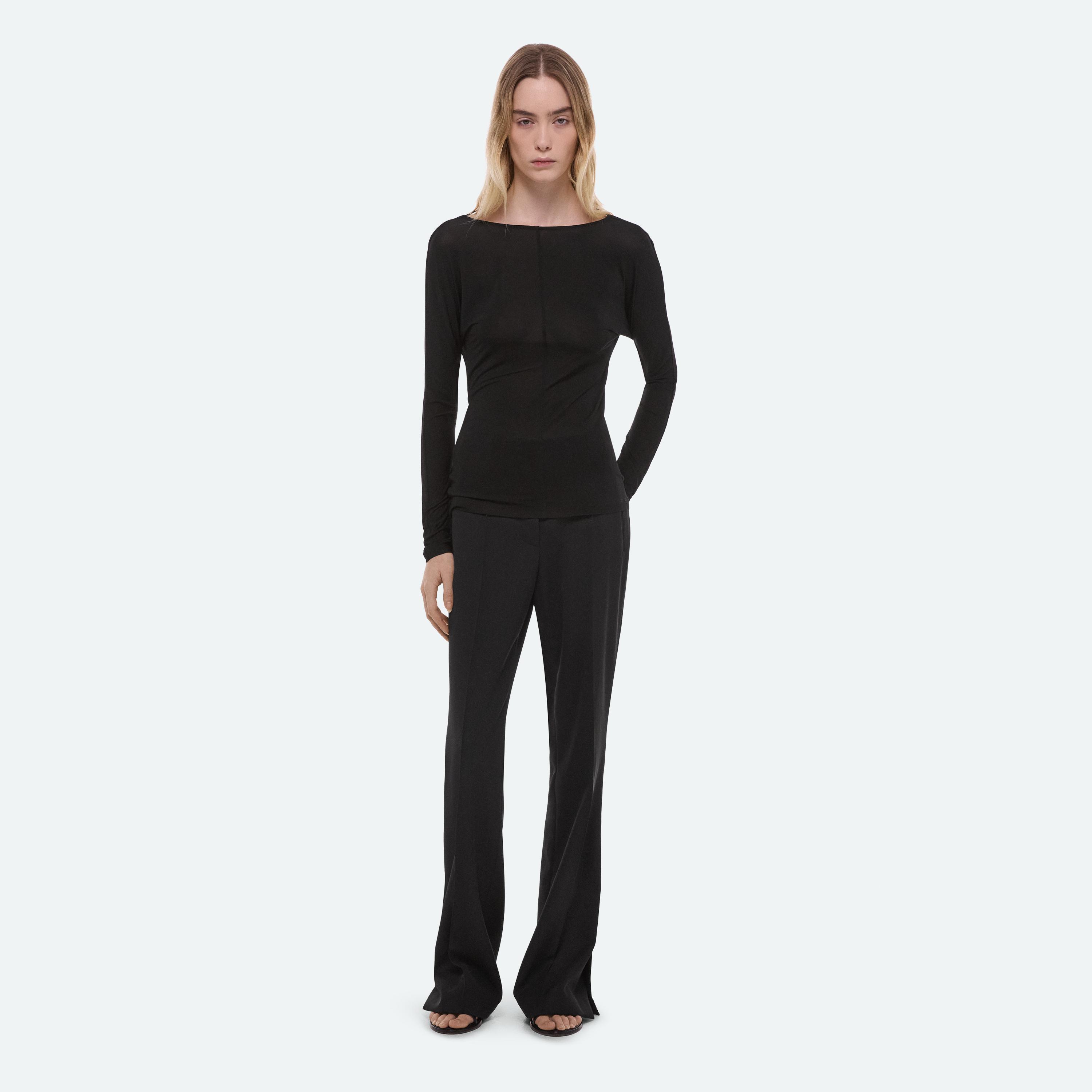Helmut Lang Reverse Cowl Top In Black