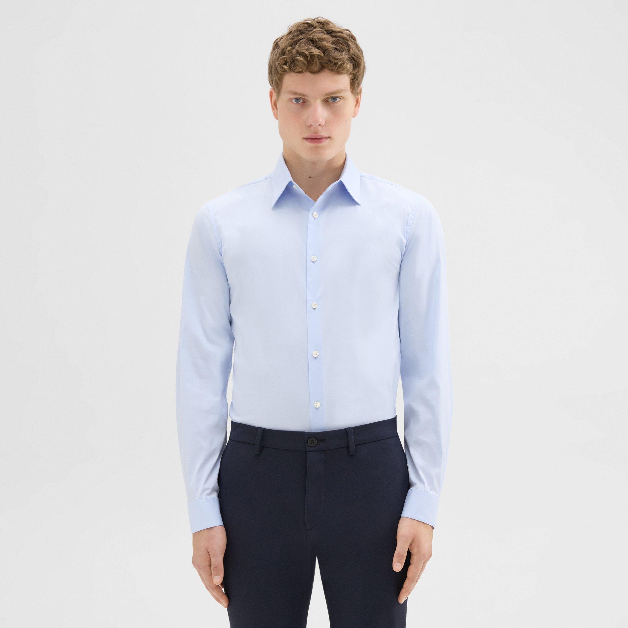 Shop Theory Sylvain Shirt In Good Cotton In Olympic