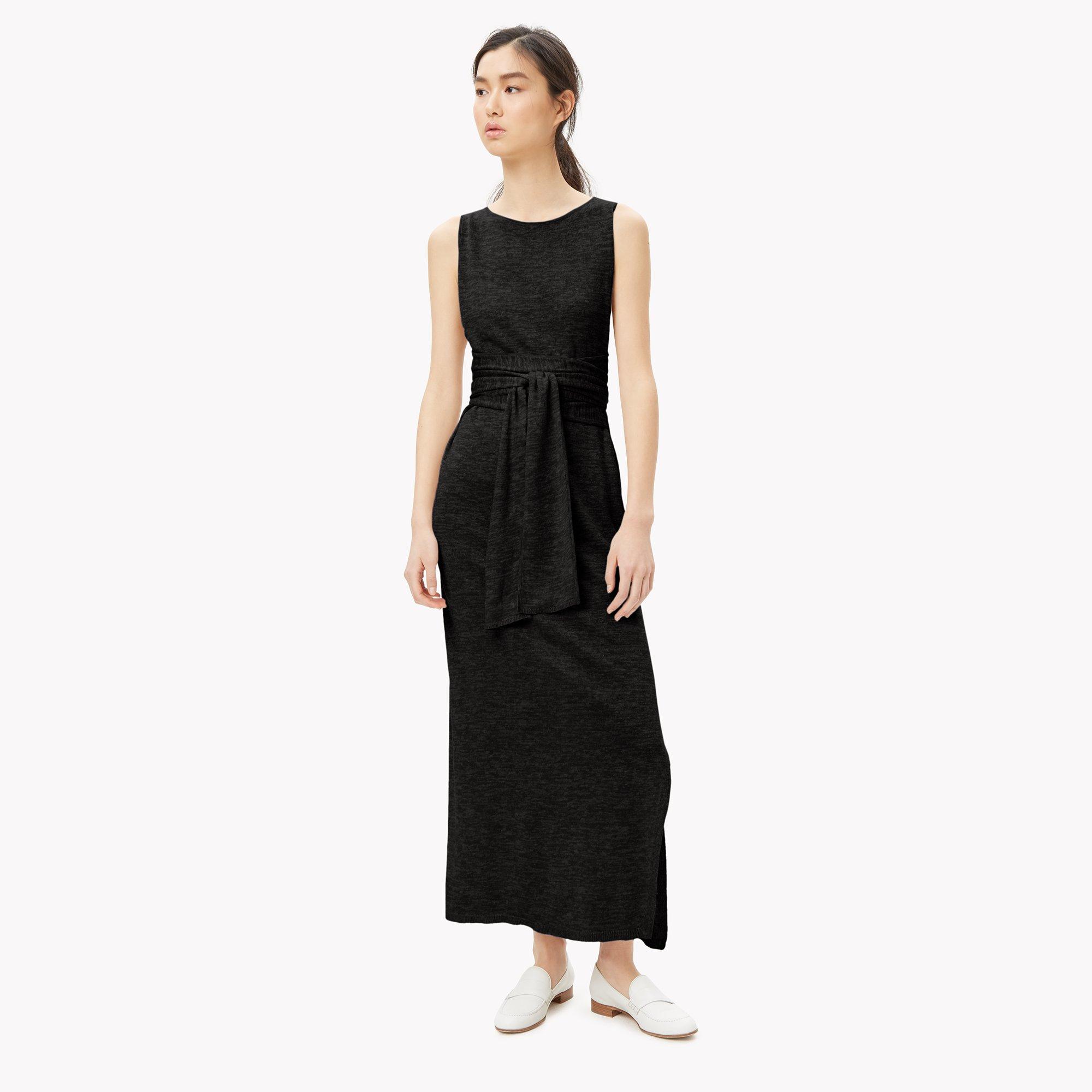 Theory Linen Knit Tie-Waist Dress | Theory.com