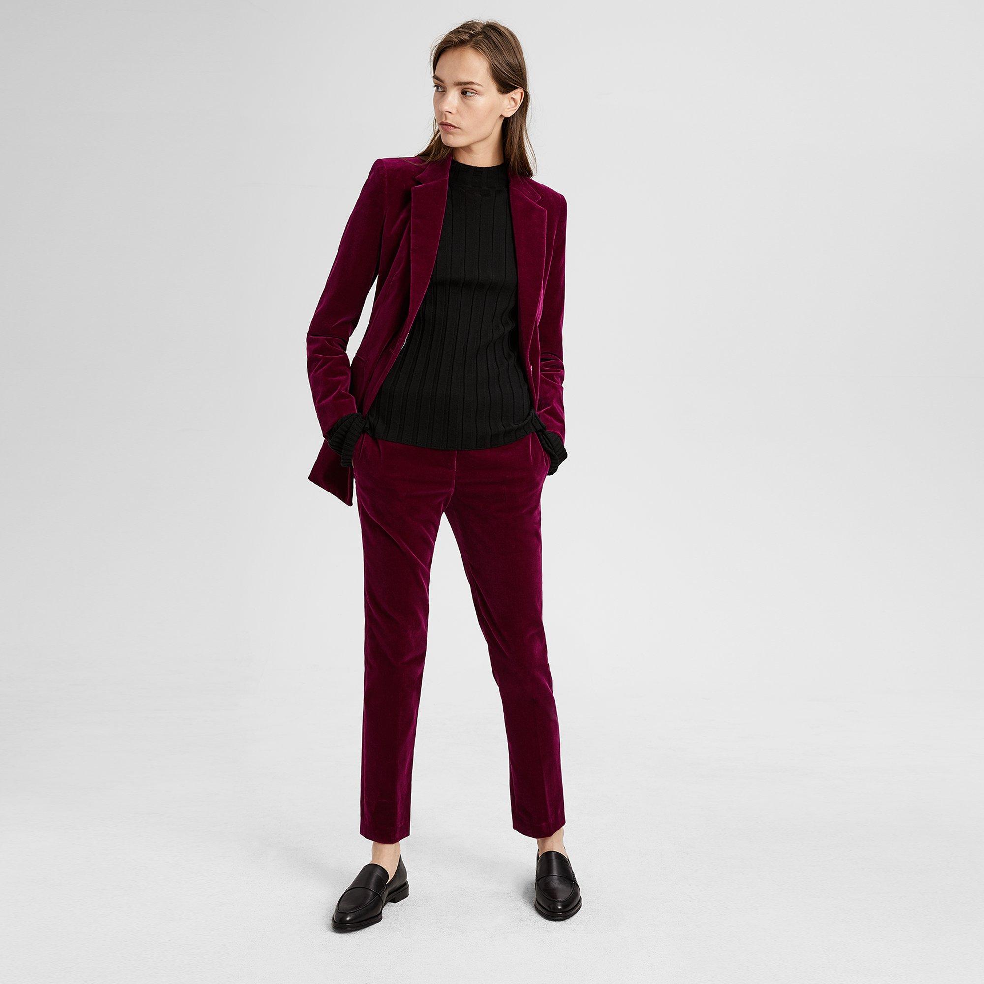 velvet stretch pants