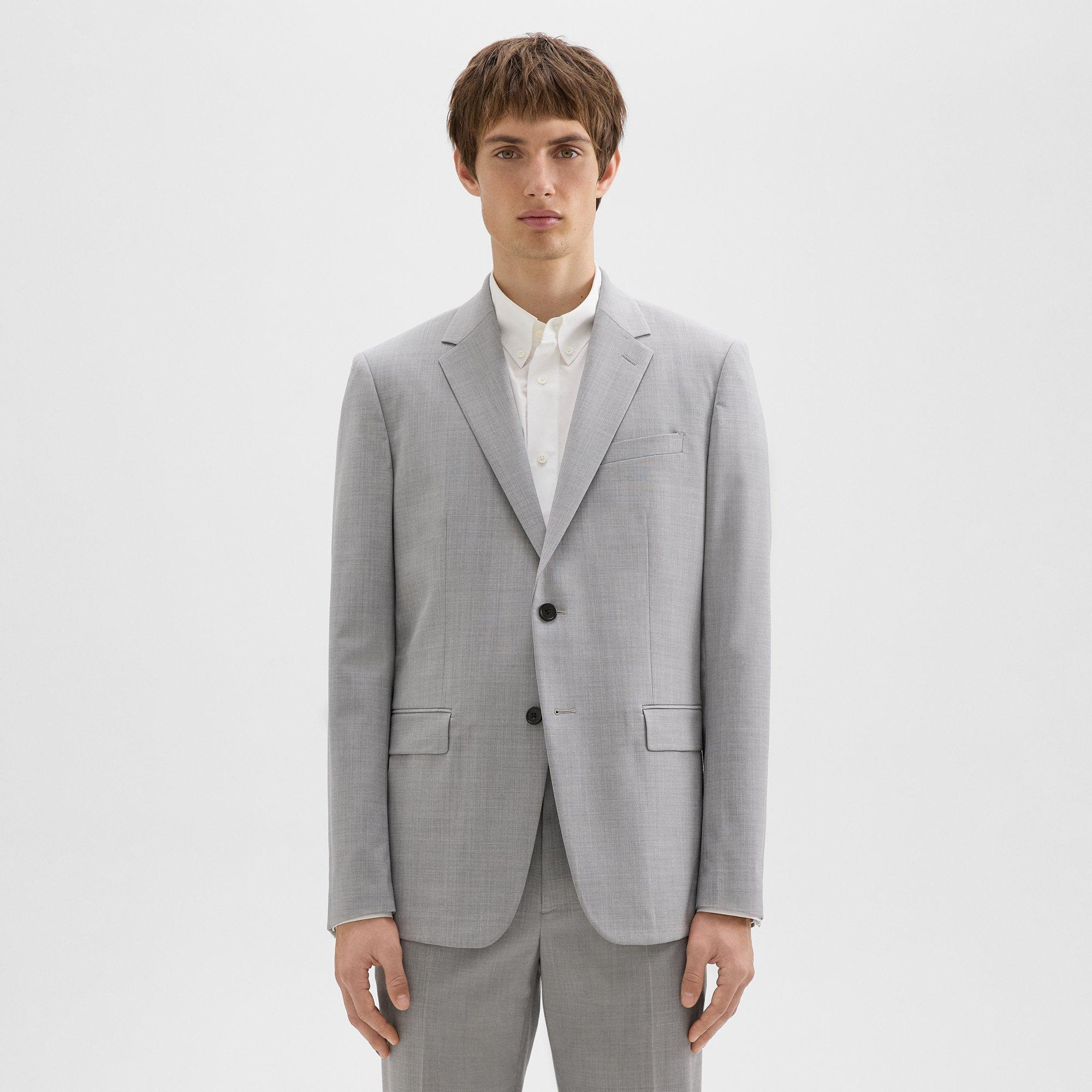 Theory Chambers Blazer In Stretch Wool In Vapor Melange