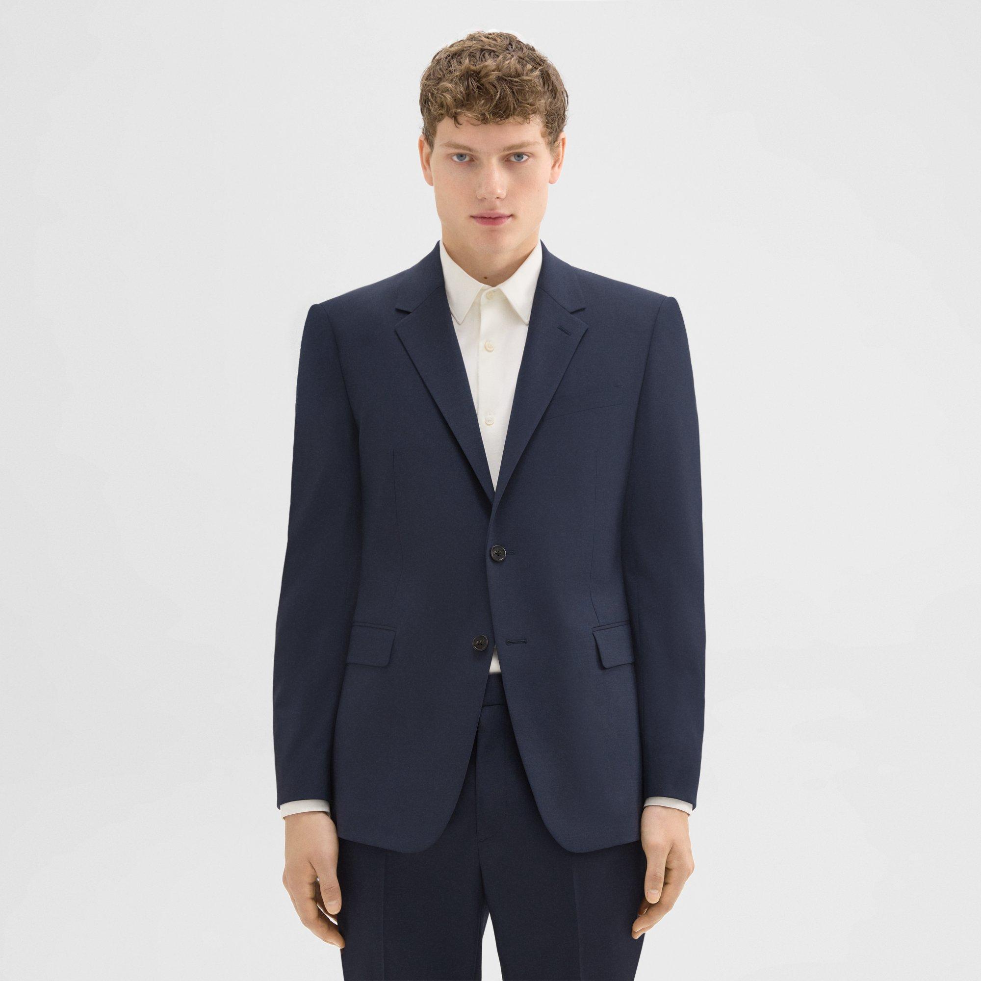 Theory Chambers Blazer In Stretch Wool In Navy