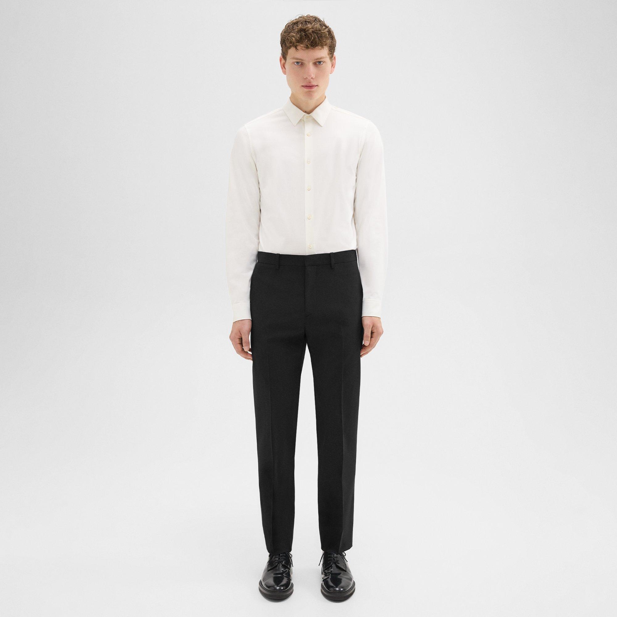 Theory Mayer Pant In Stretch Wool In Black