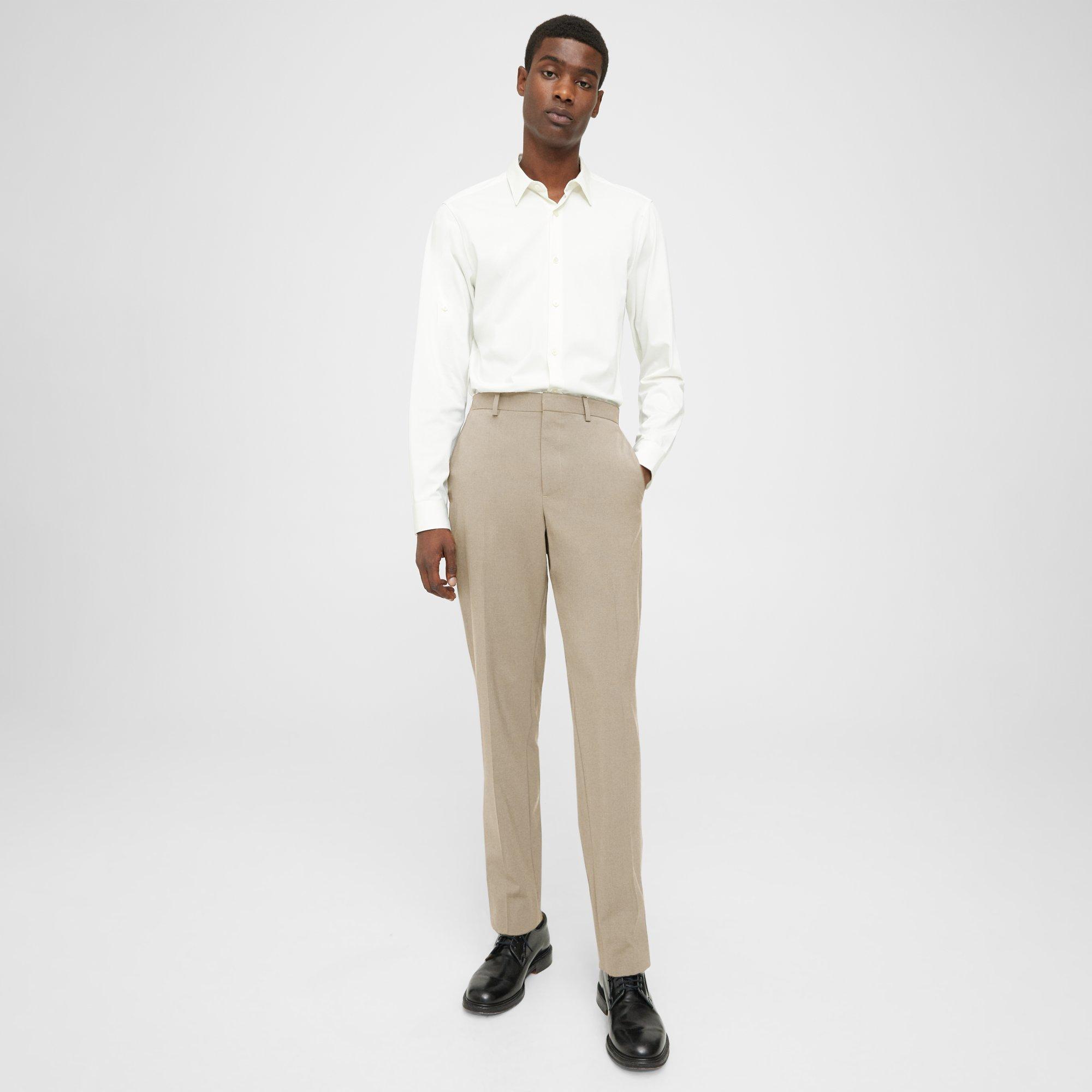 Theory Mayer Neoteric Twill Solid Slim Fit Suit Pants In Dark Sand