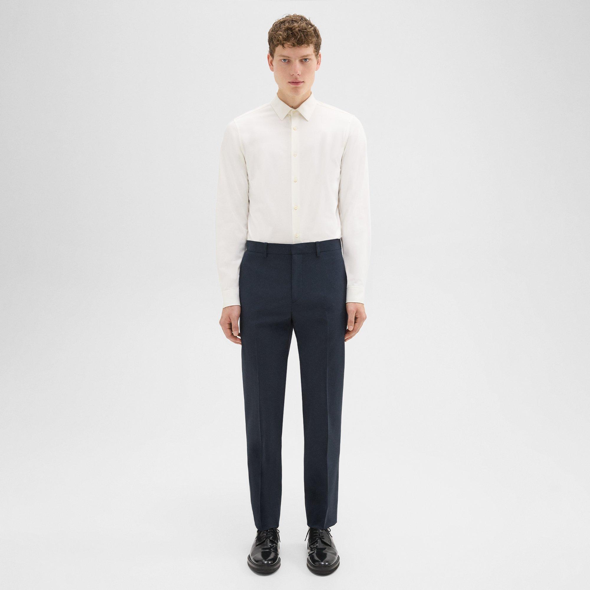 Theory Mayer Pant In Stretch Wool In Navy