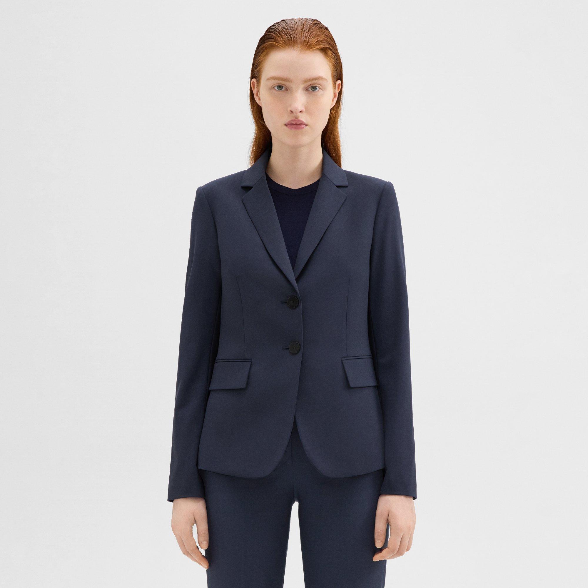 Theory Carissa Blazer In Good Wool In Nctrn Way
