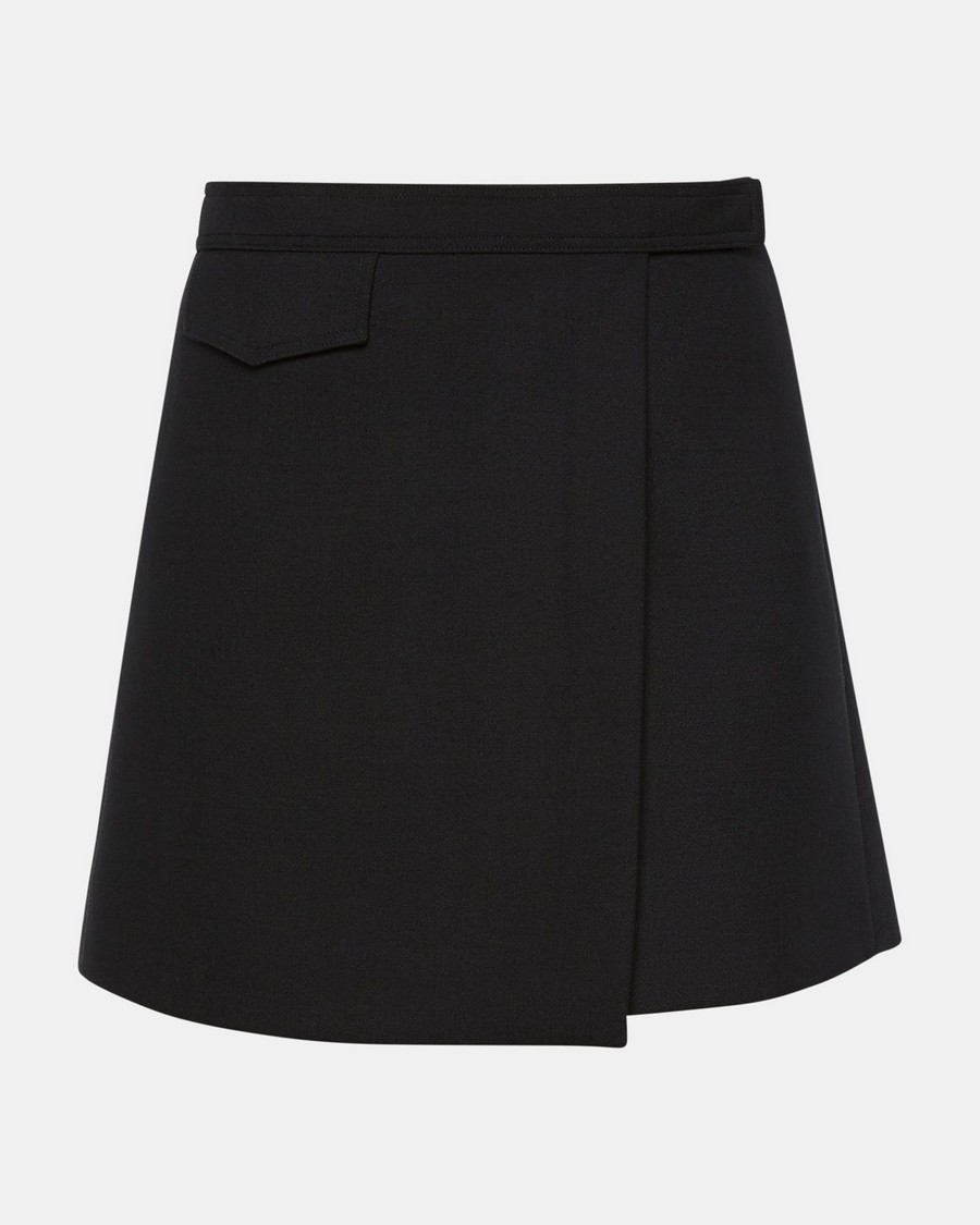 [해외] Theory Bi-Stretch Snap Mini Skirt