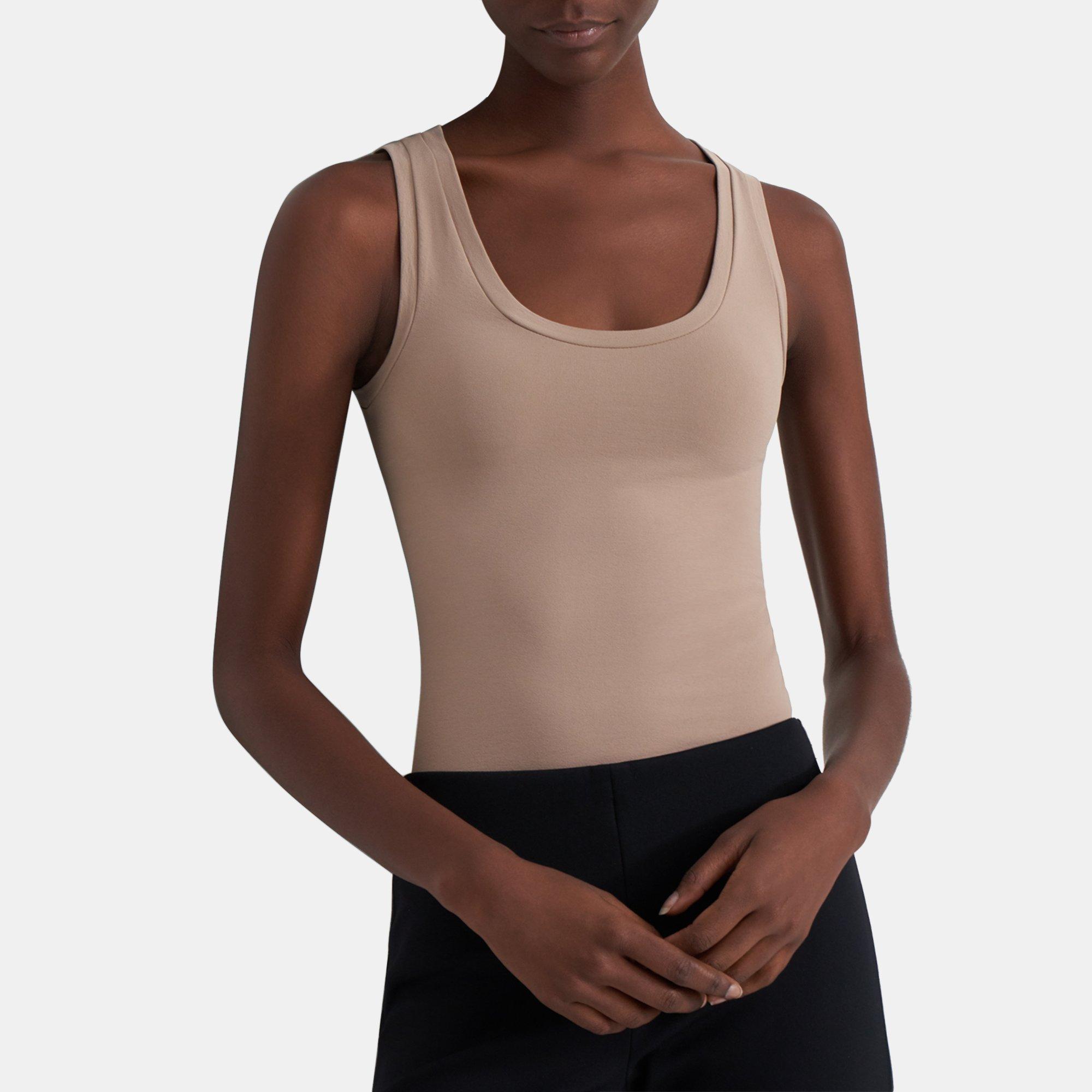 Theory Tank Top In Stretch Jersey In Nude