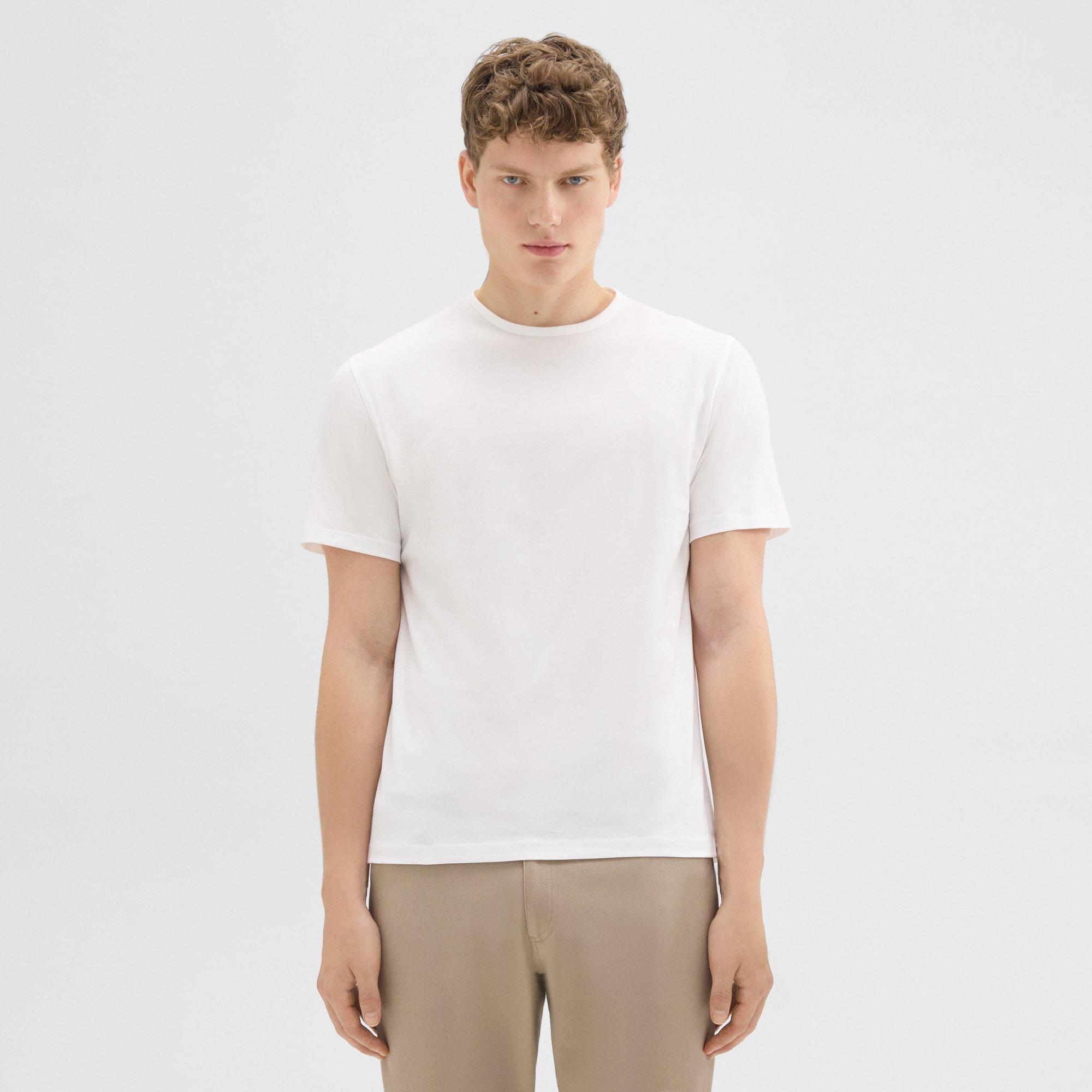 Theory Precise Tee In Luxe Cotton Jersey In White
