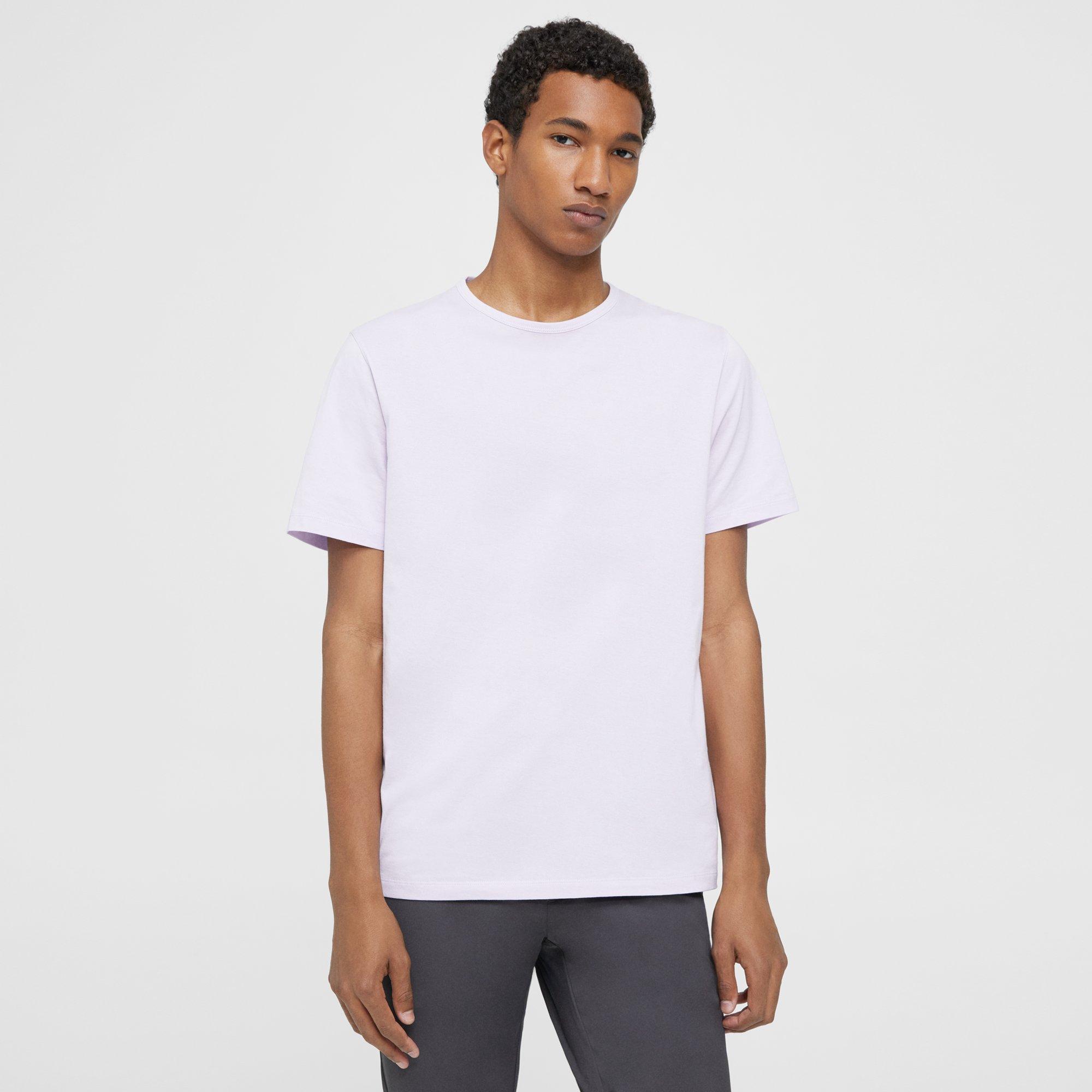 Theory Precise Tee In Luxe Cotton Jersey In Misty Haze