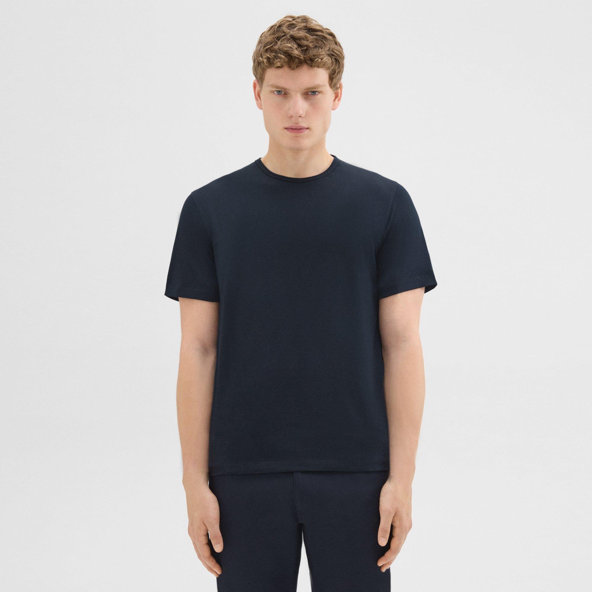Theory Precise Tee In Luxe Cotton Jersey In Eclipse