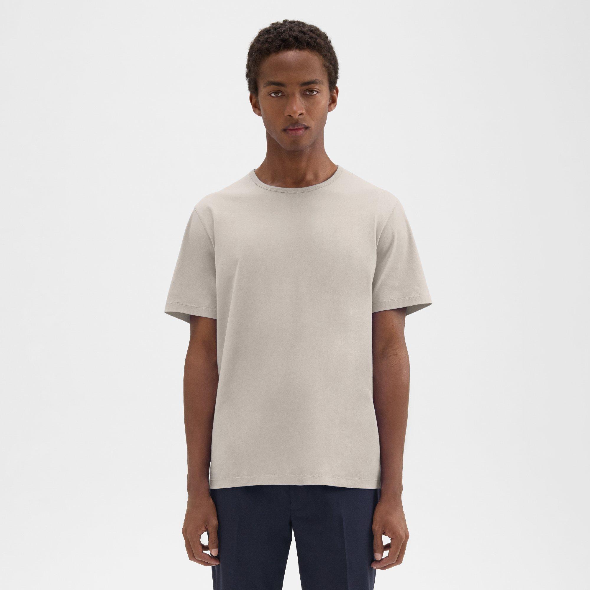 Theory Precise Tee In Luxe Cotton Jersey In Sand