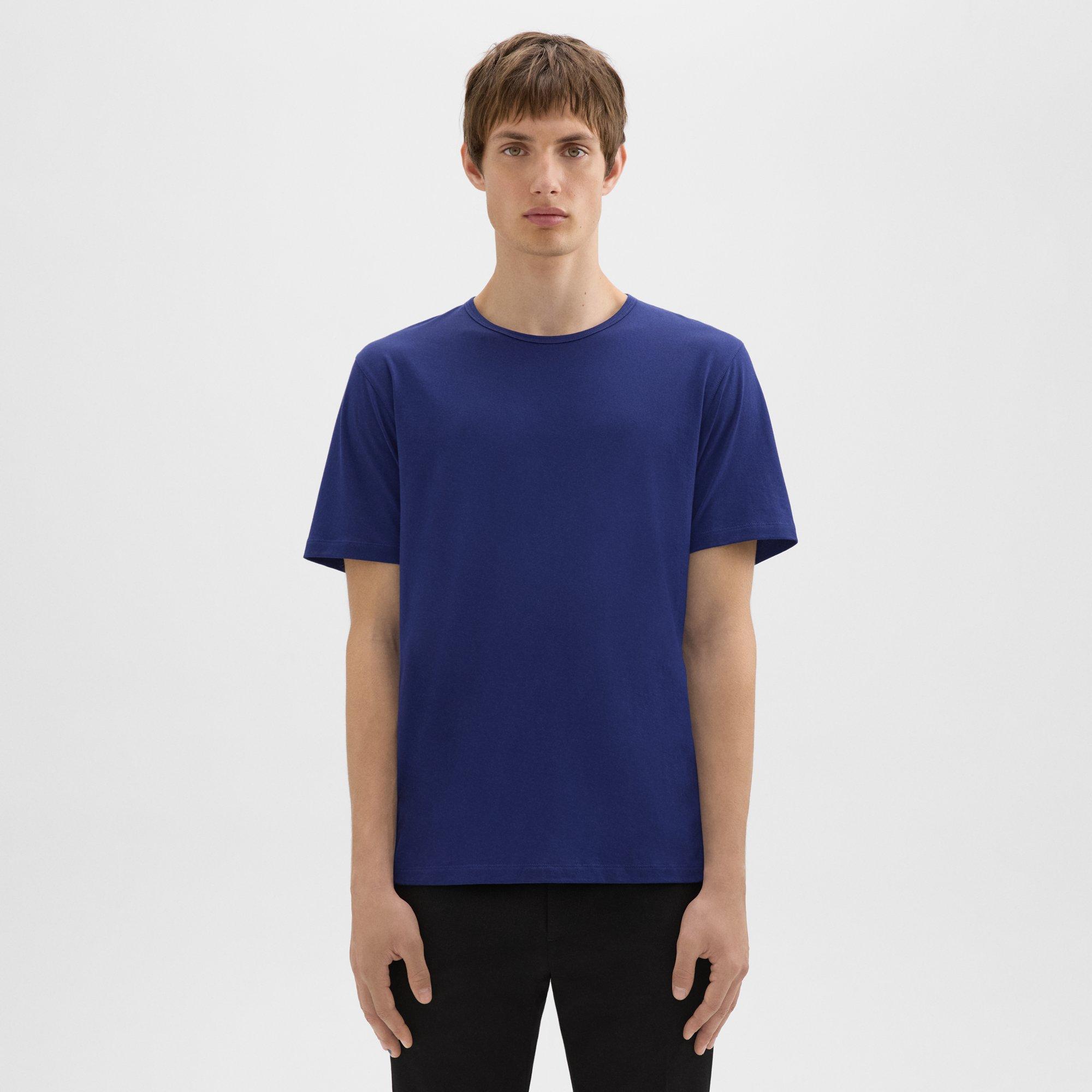 Theory Precise Tee In Luxe Cotton Jersey In Ocean