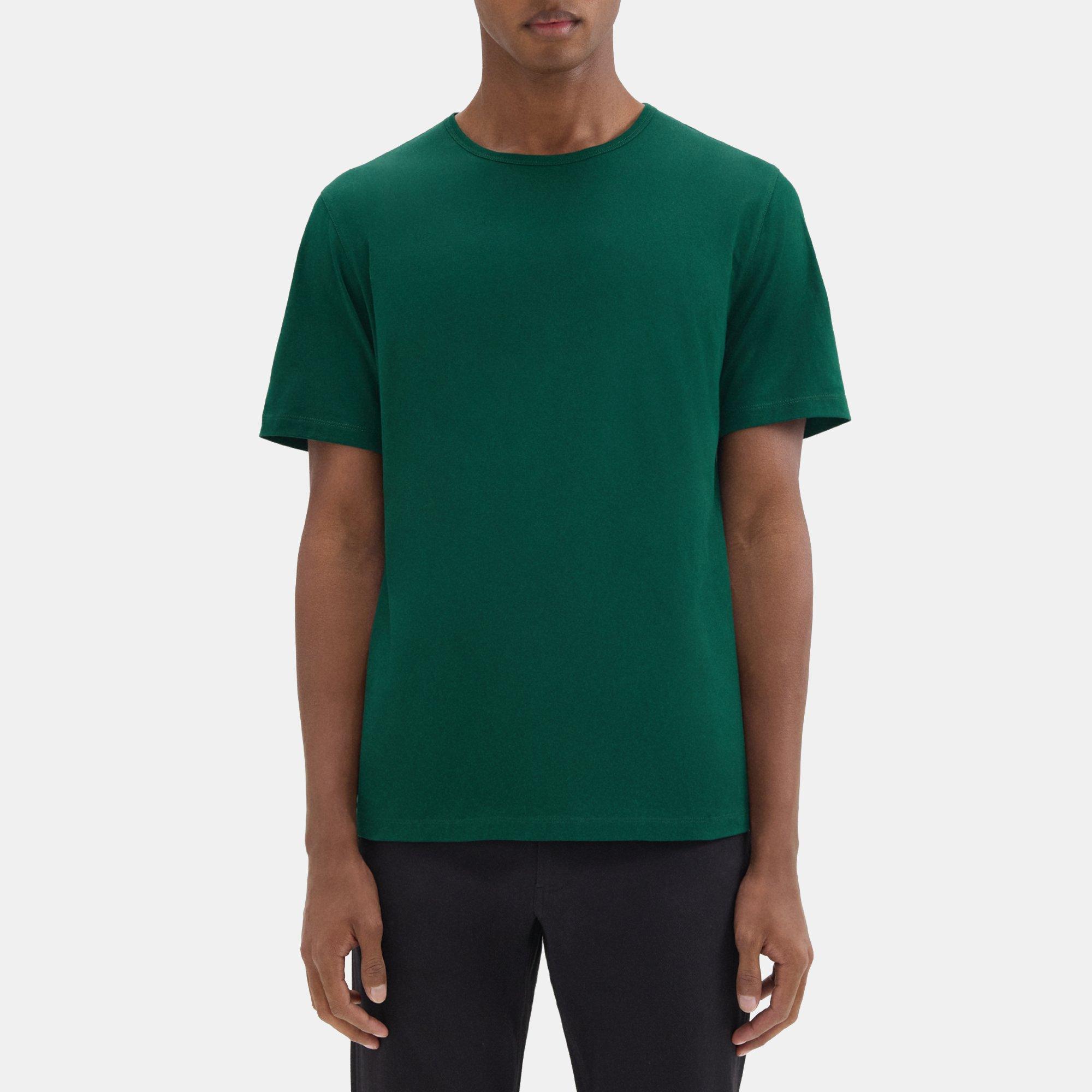 Theory Precise Tee In Luxe Cotton Jersey In Foliage