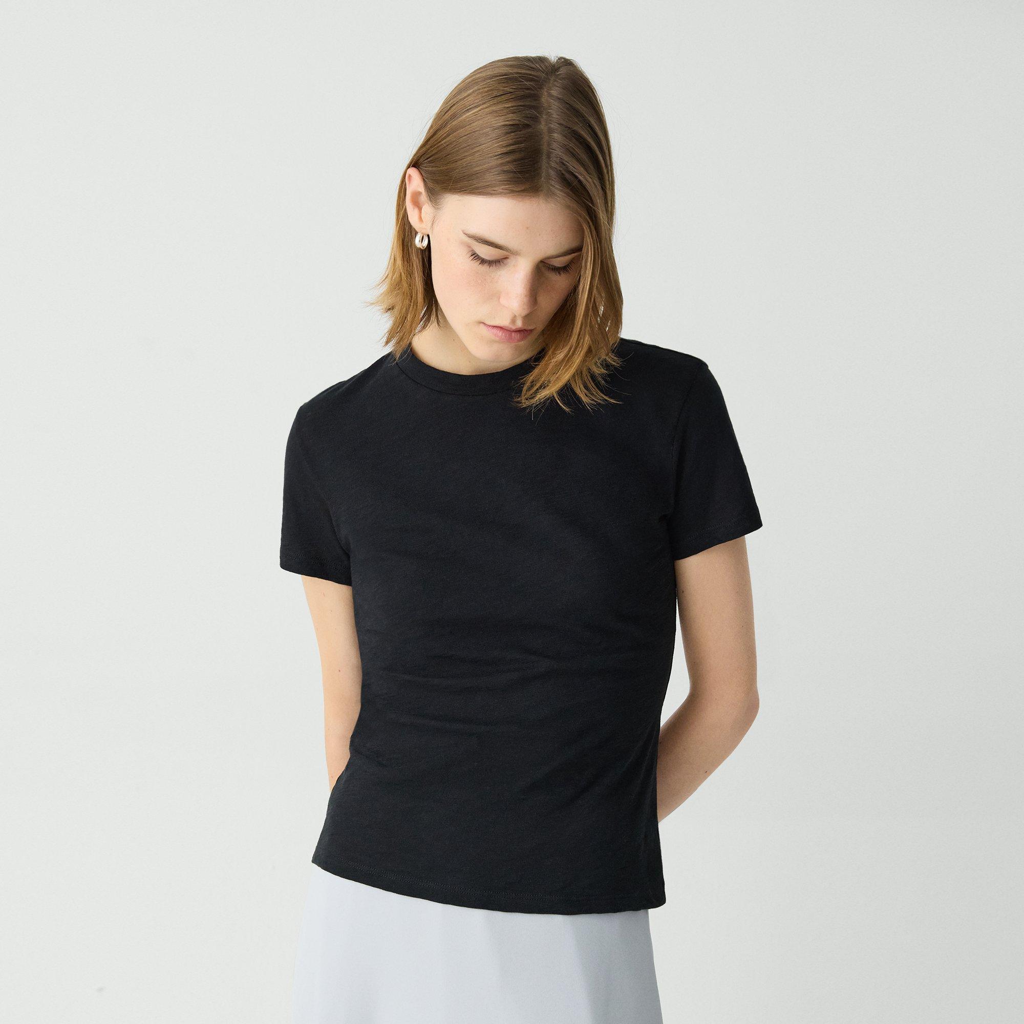 Theory Tiny Tee In Organic Slub Cotton In Black