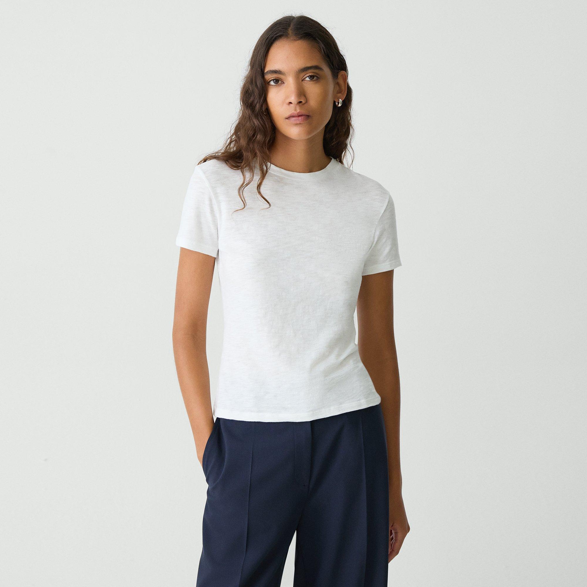 Shop Theory Tiny Tee In Organic Slub Cotton In White