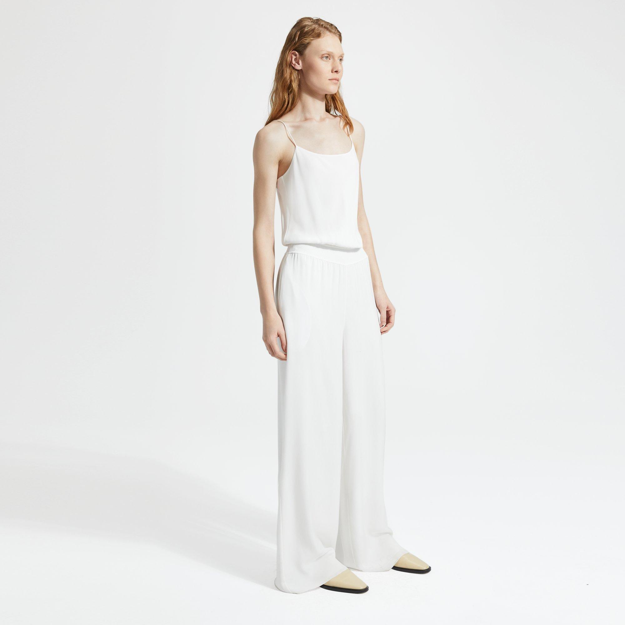 ivory silk jumpsuit
