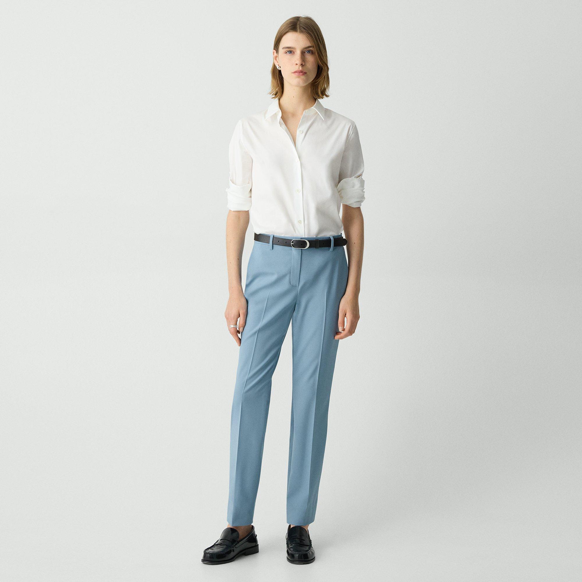 THEORY TREECA FULL LENGTH PANT IN GOOD WOOL 