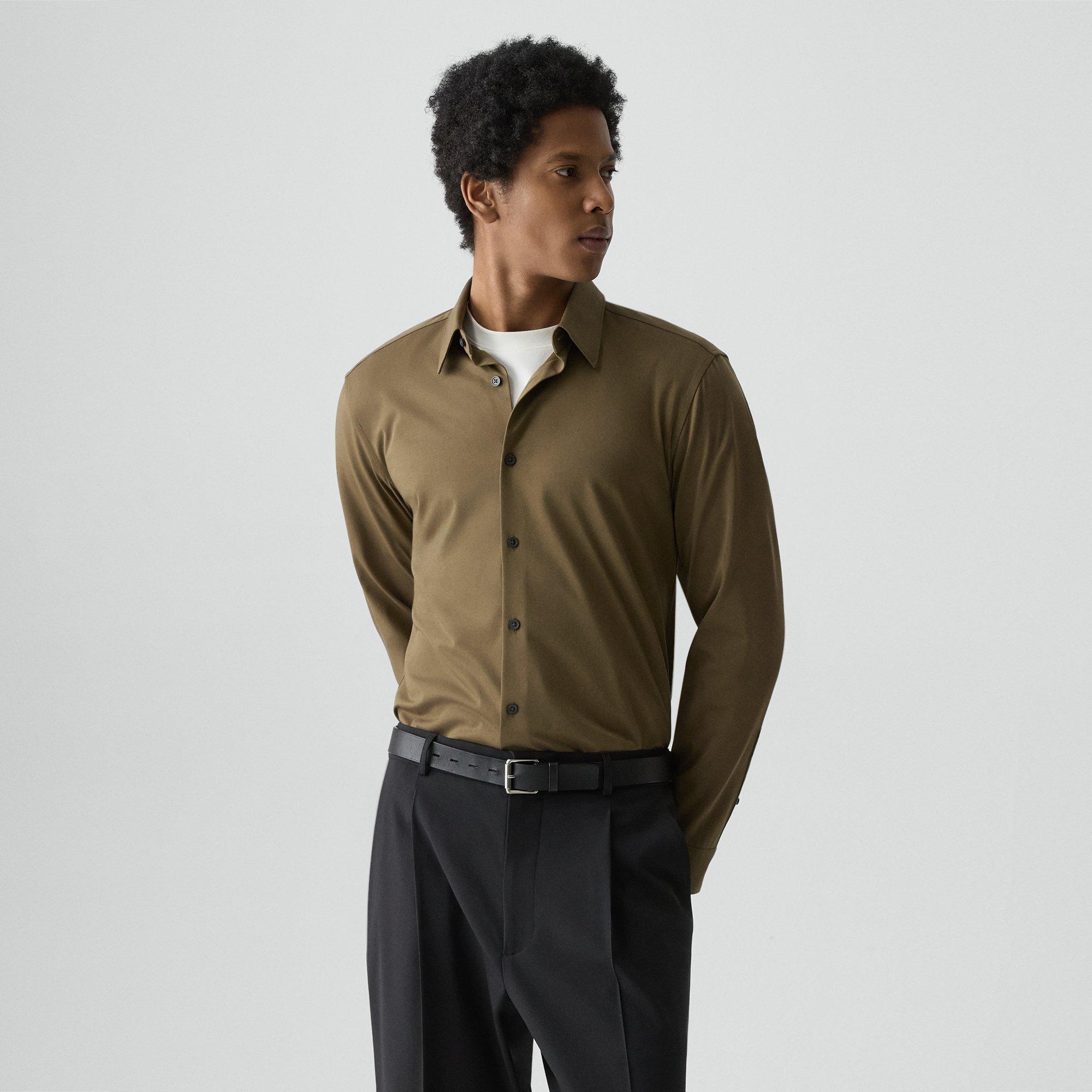 Theory Sylvain Shirt In Structure Knit