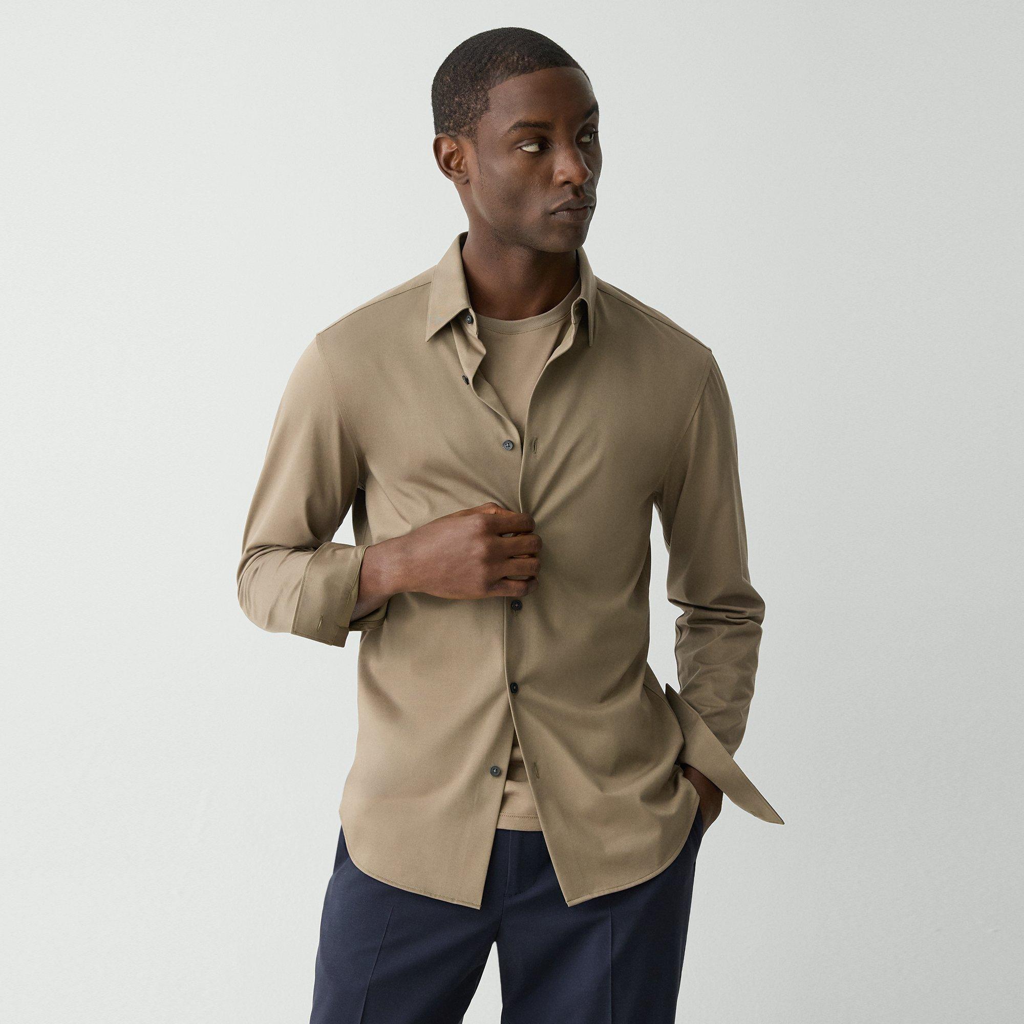 THEORY SYLVAIN SHIRT IN STRUCTURE KNIT 