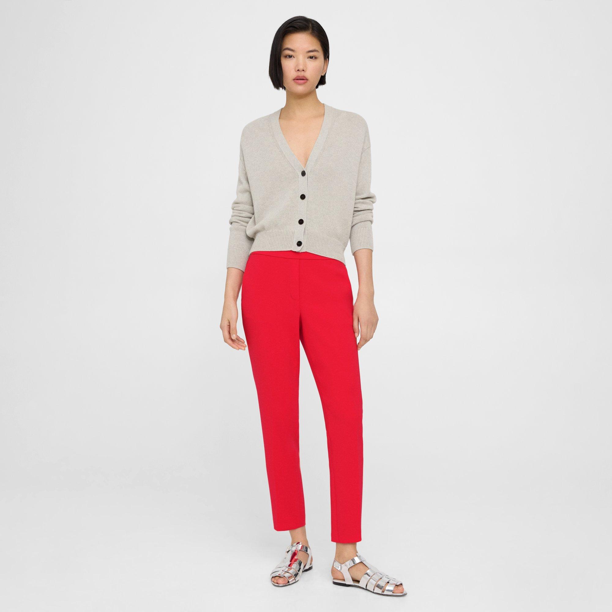Theory Treeca Pull-on Pant In Admiral Crepe In Grenadine