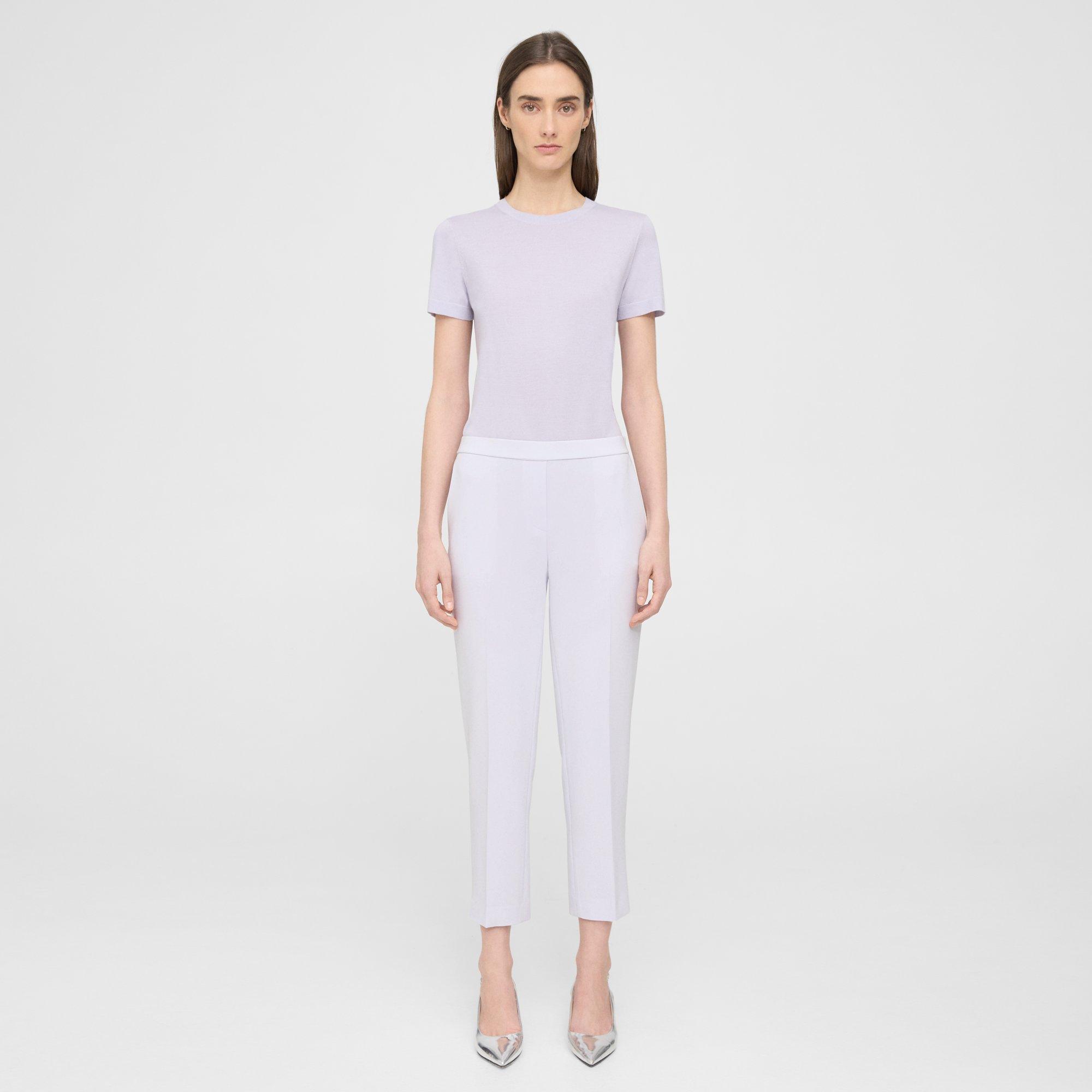 Theory Treeca Pull-on Pant In Admiral Crepe In Hydrangea