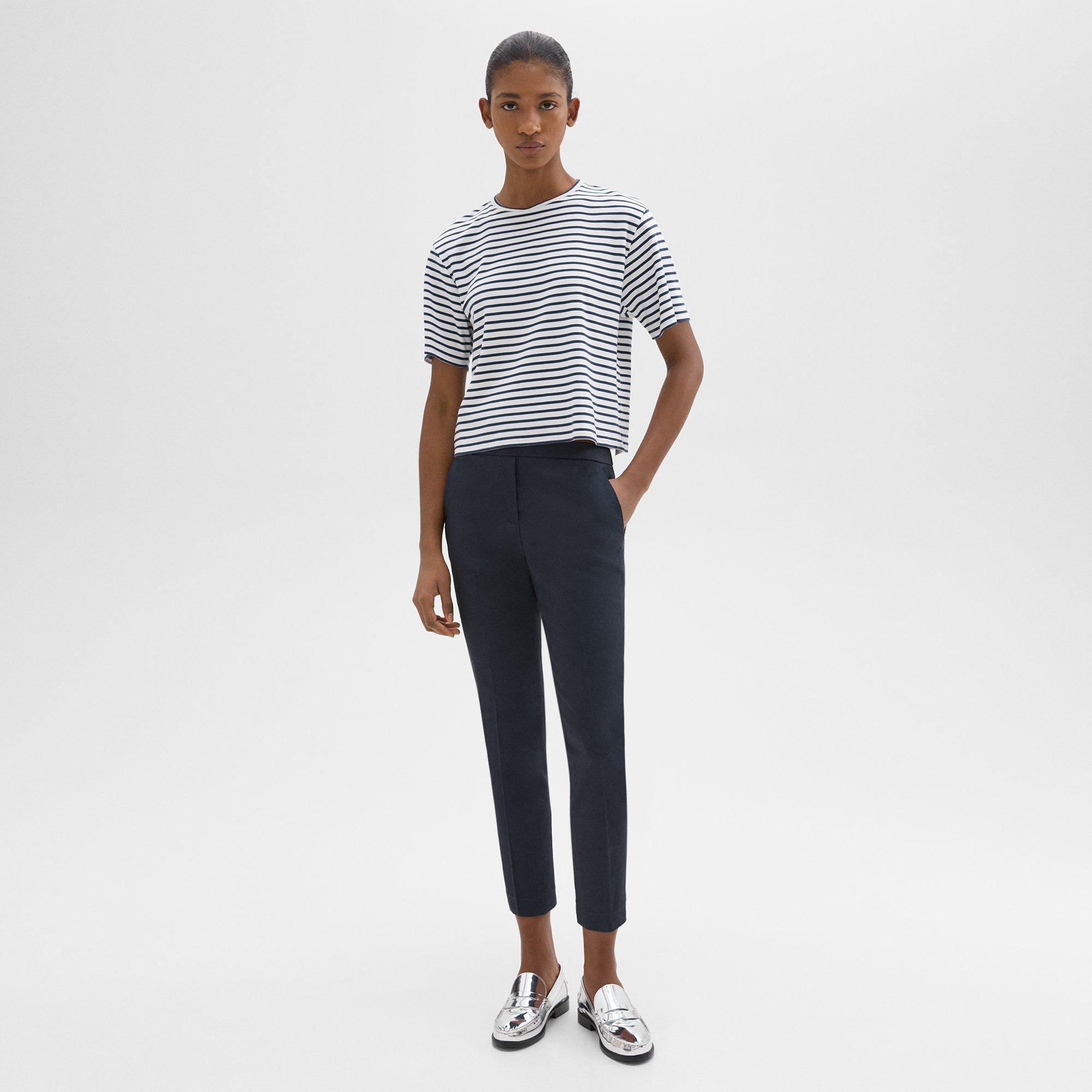 Theory Treeca Pull-on Pant In Good Linen In Concord